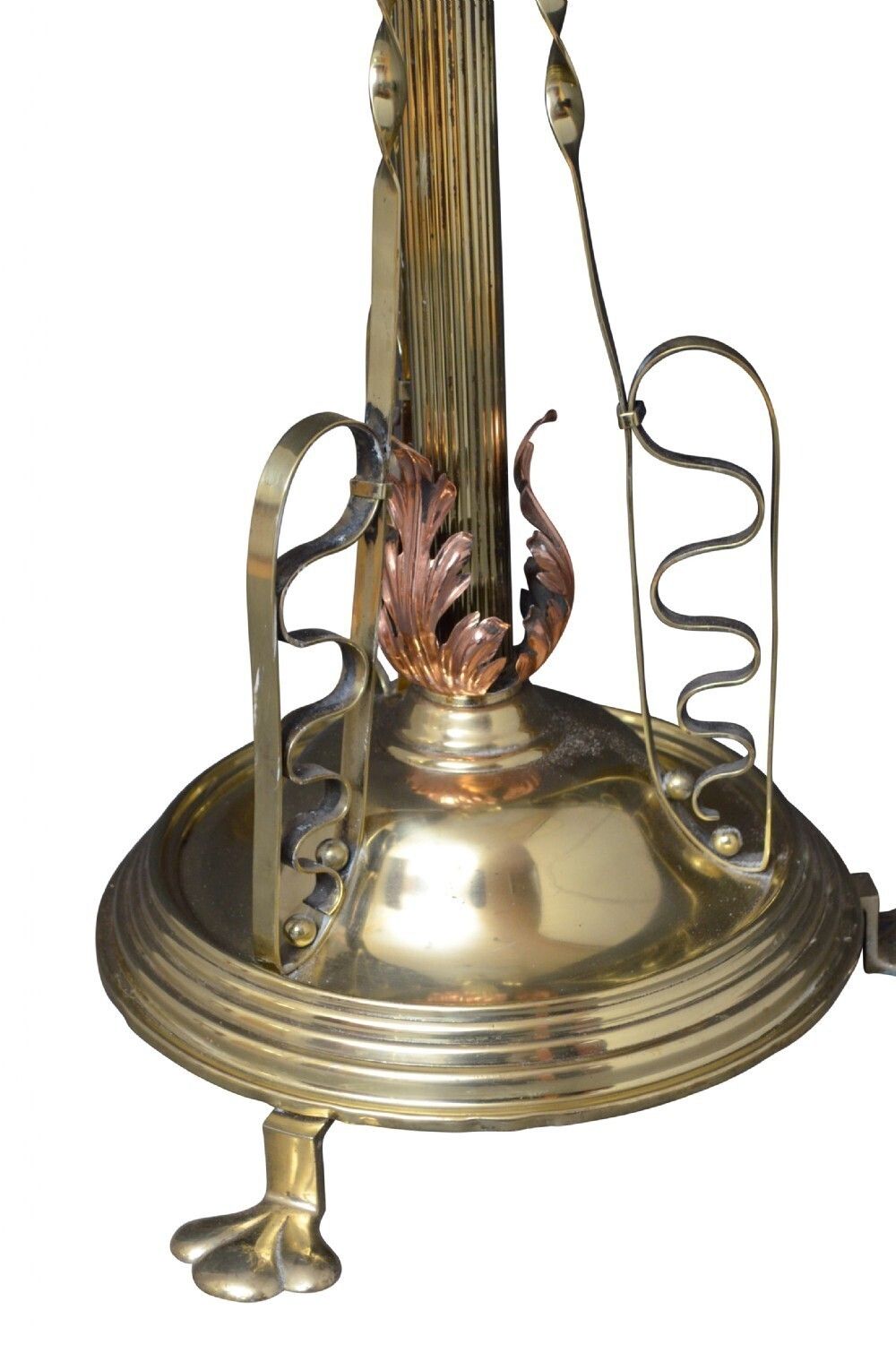 photo furniture Art Nouveau Brass Floor Standard Lamp Height Adjustable