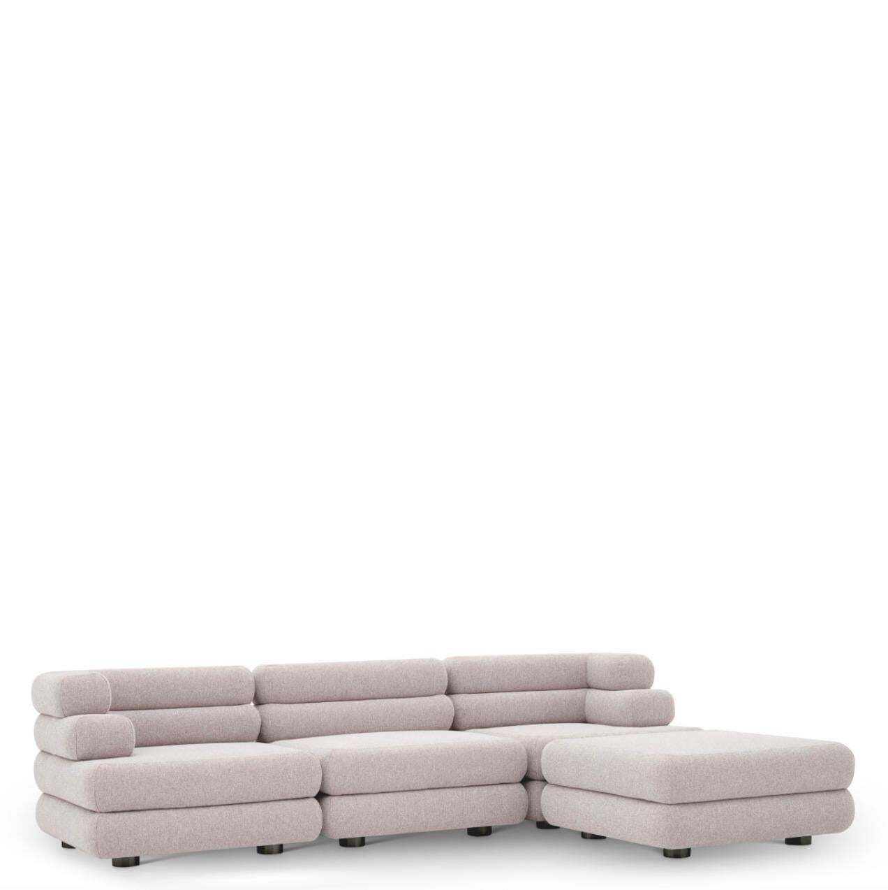 photo furniture Outdoor Modular Sofa Ottoman Mauritius Light Grey