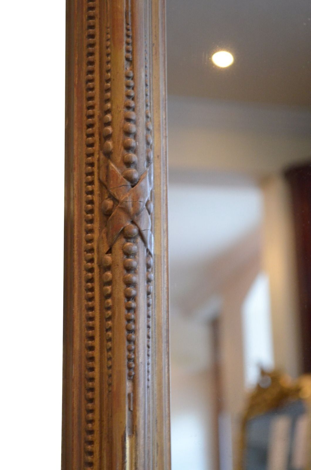 Large Giltwood Wall Mirror Overmantel H169cm photo vintage
