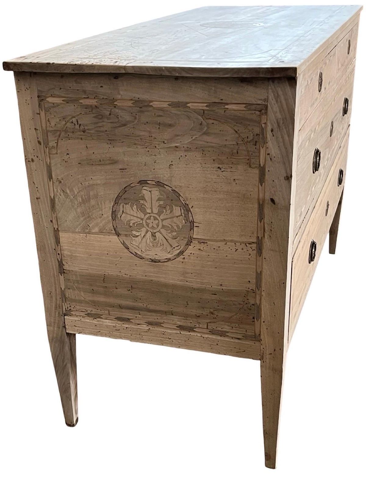 Italian Neoclassical Bleached Walnut Chest Of Drawers / Commode With Inlay photo 5042.0