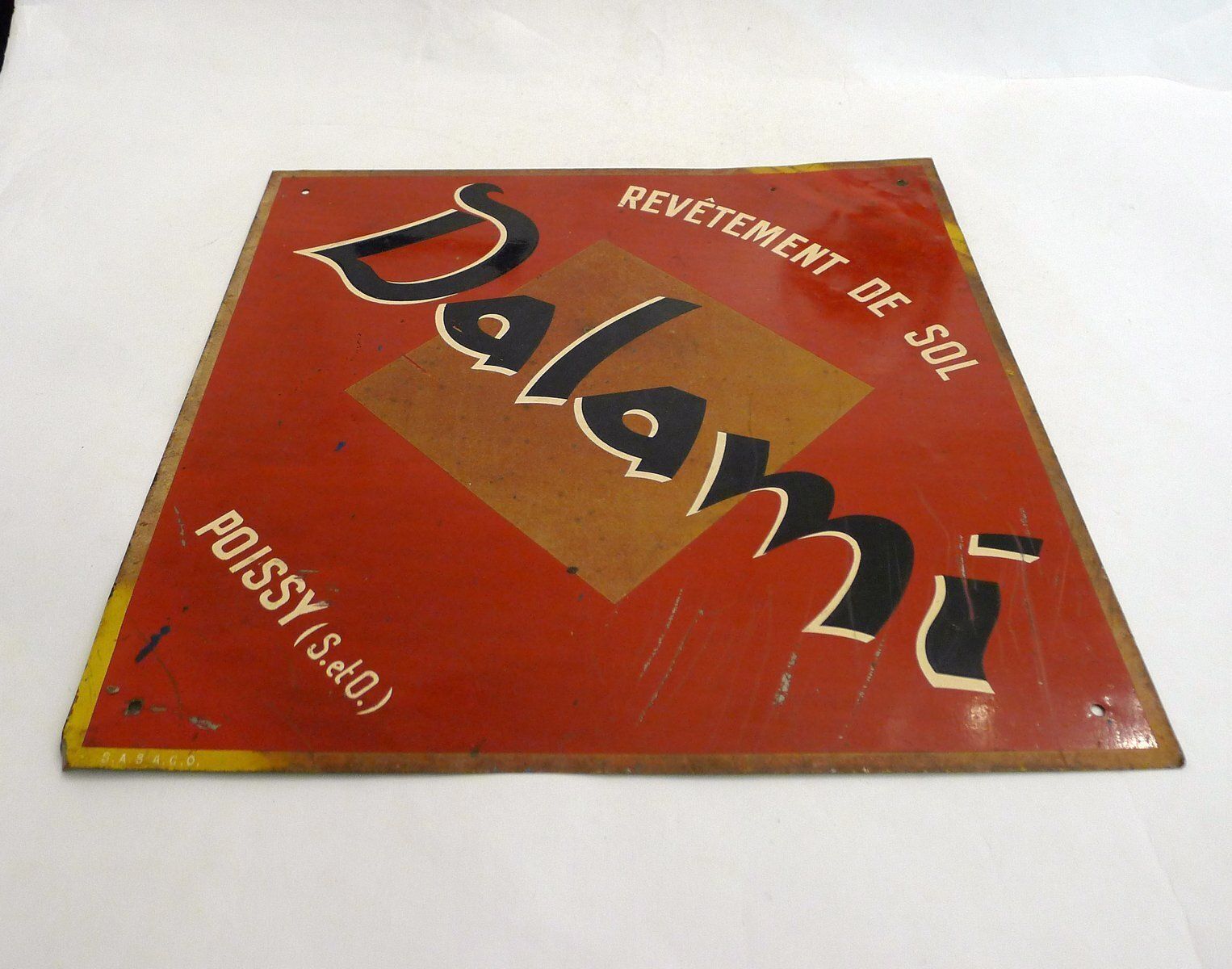 Dalami Mid Century Tin Advertising Sign, France, 1950s photo vinterior