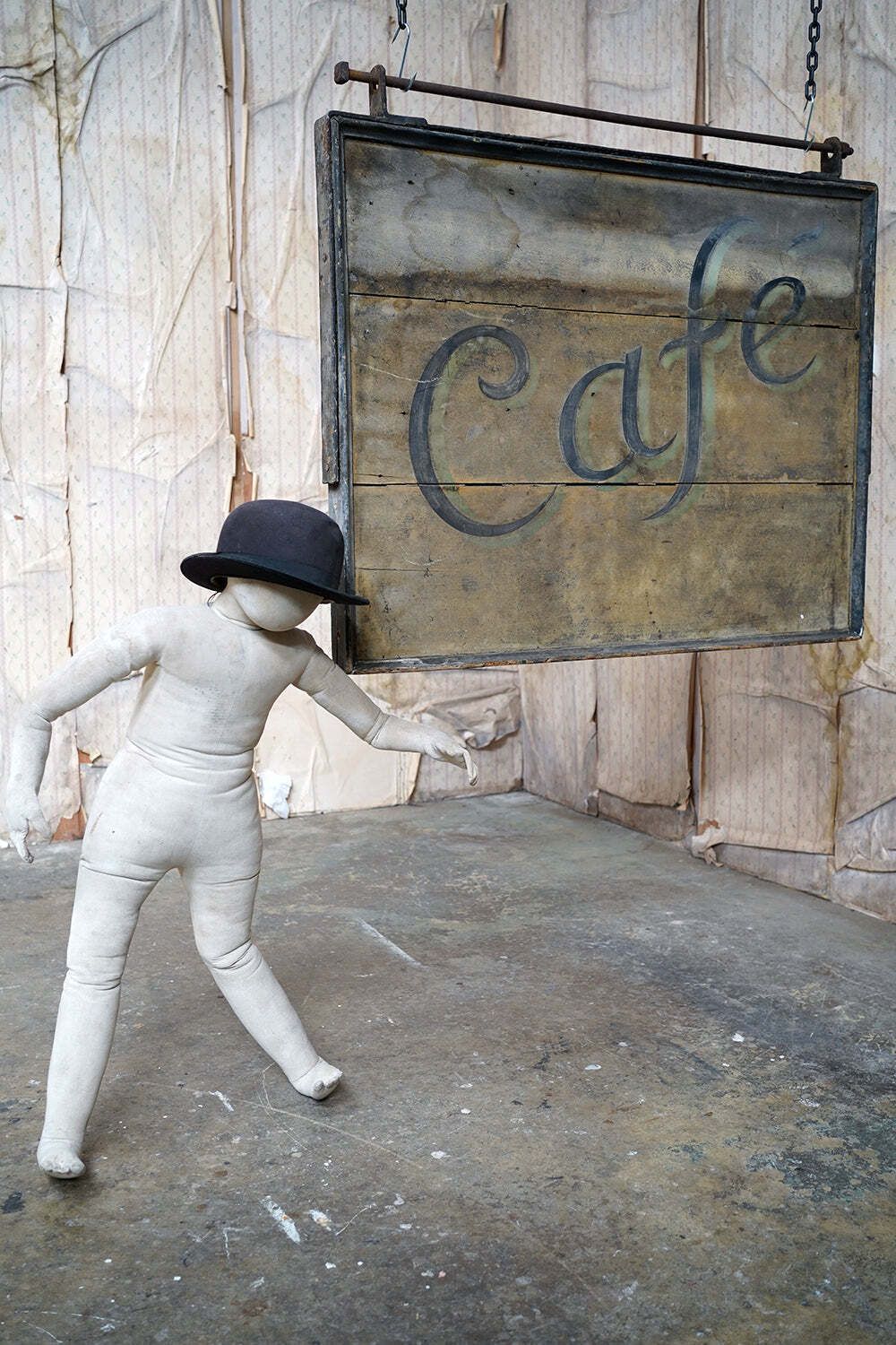 photo furniture A Large Early 20thc Double Sided Sign Written Advertising Sign; 'Café’ C.1920