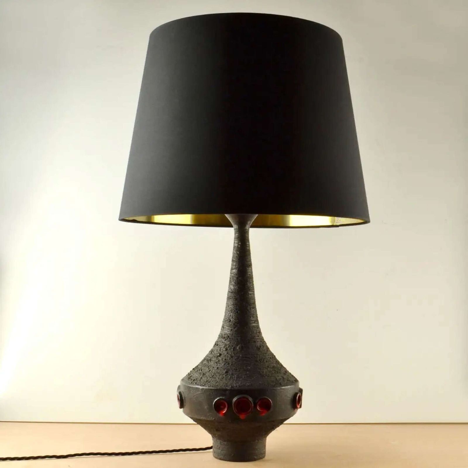 Studio Art Ceramic Table Lamp By Rogier Vande Weghe For Perignem 1960s photo Lighting