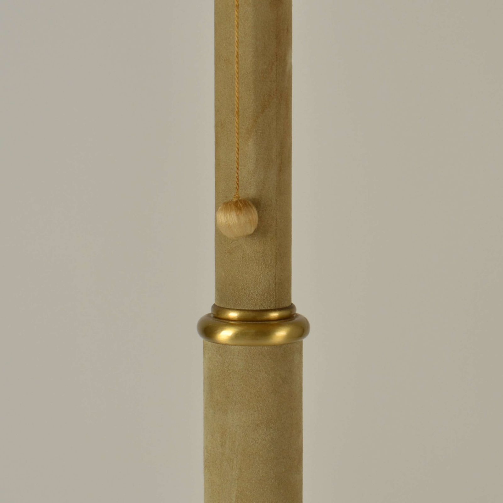 photo furniture Leather And Parchment Floor Lamp 1960's European