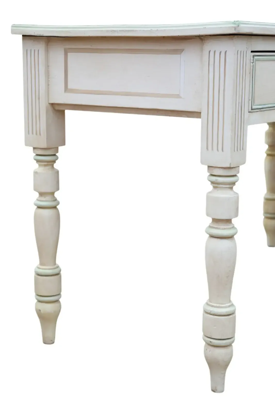 Antique C.1925 Painted Writing / Kitchen Table With Drawers – Quality photo 1047.0