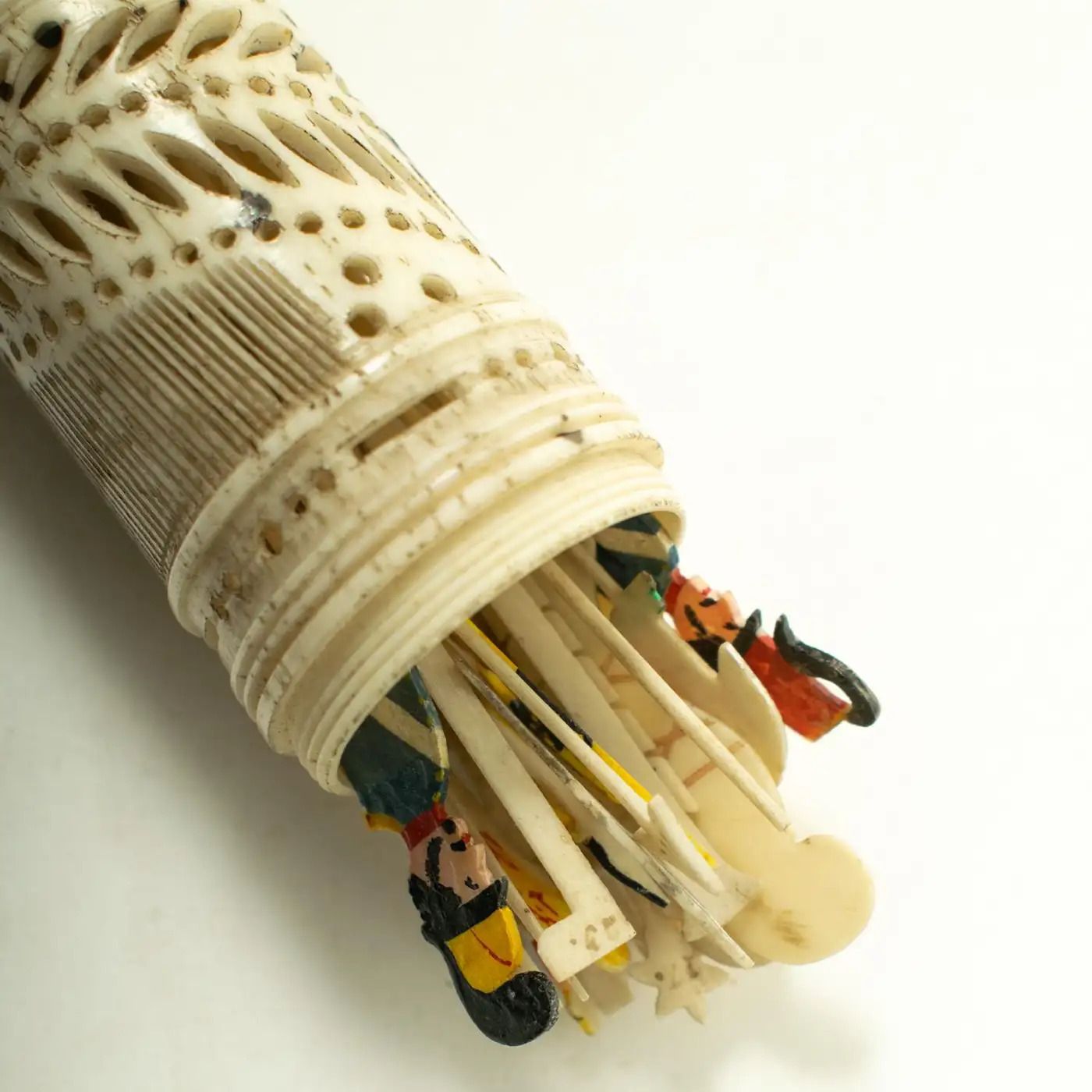 Rare & Intricate Prisoner Of War Carved Bone Gaming Set, Circa Late 18 Century photo Home Decor