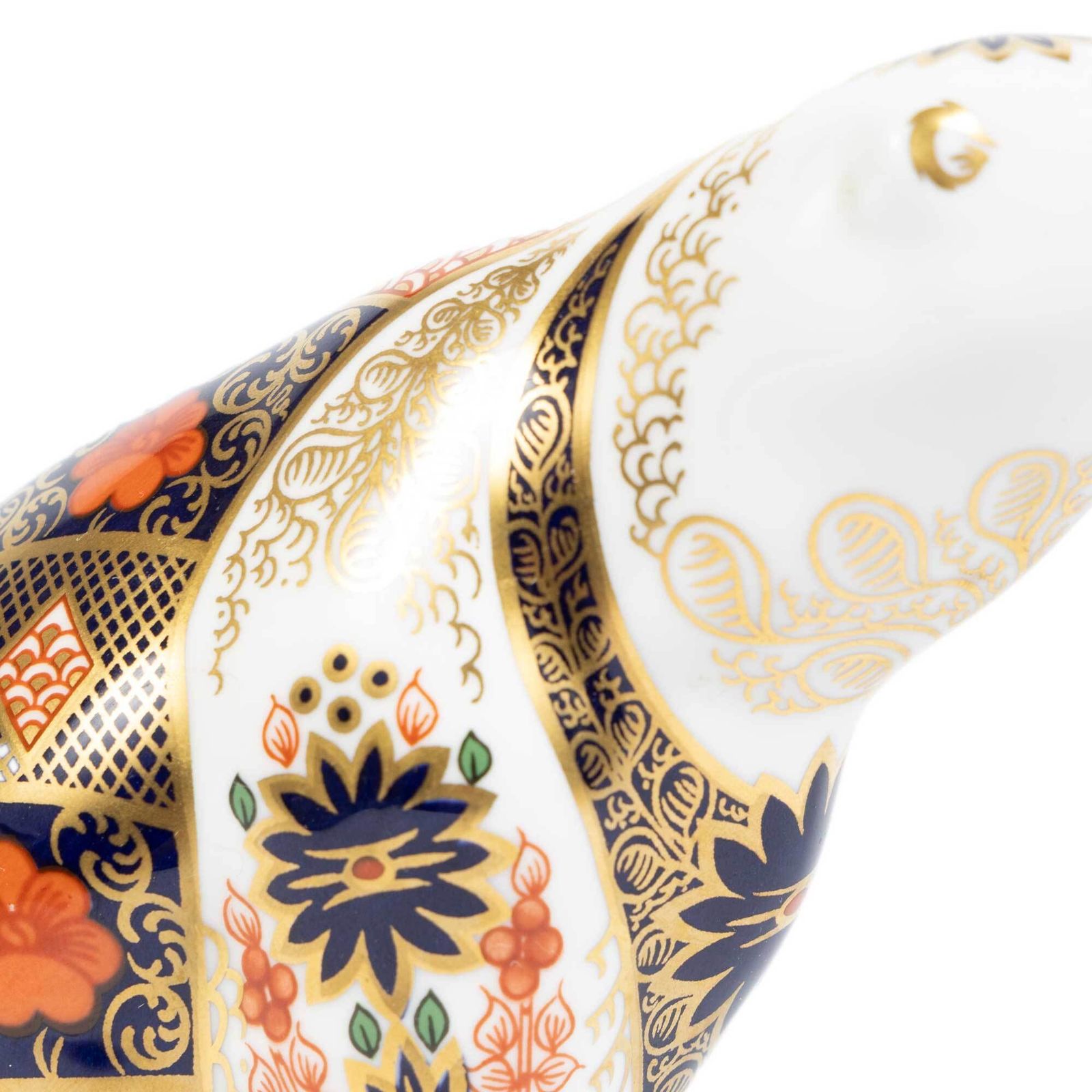 Presse-papiers Royal Crown Derby Polar Bear, Imari en porcelaine fine photo for sale