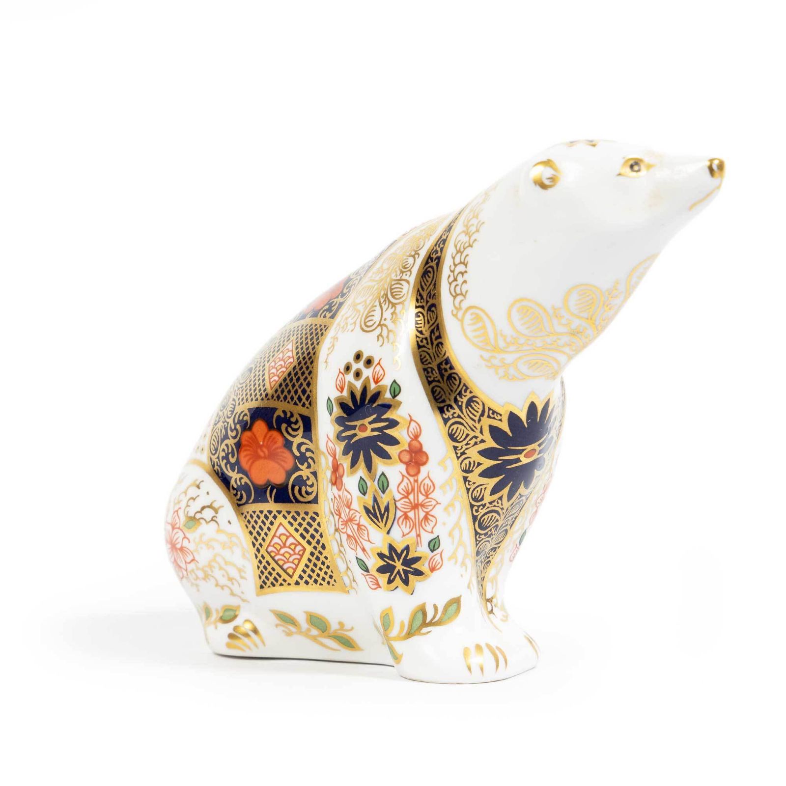Presse-papiers Royal Crown Derby Polar Bear, Imari en porcelaine fine photo Décoration