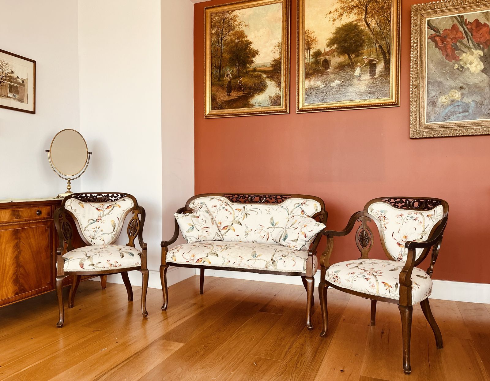 Vintage Chippendale Style Armchair With Decorative Carving photo Furniture