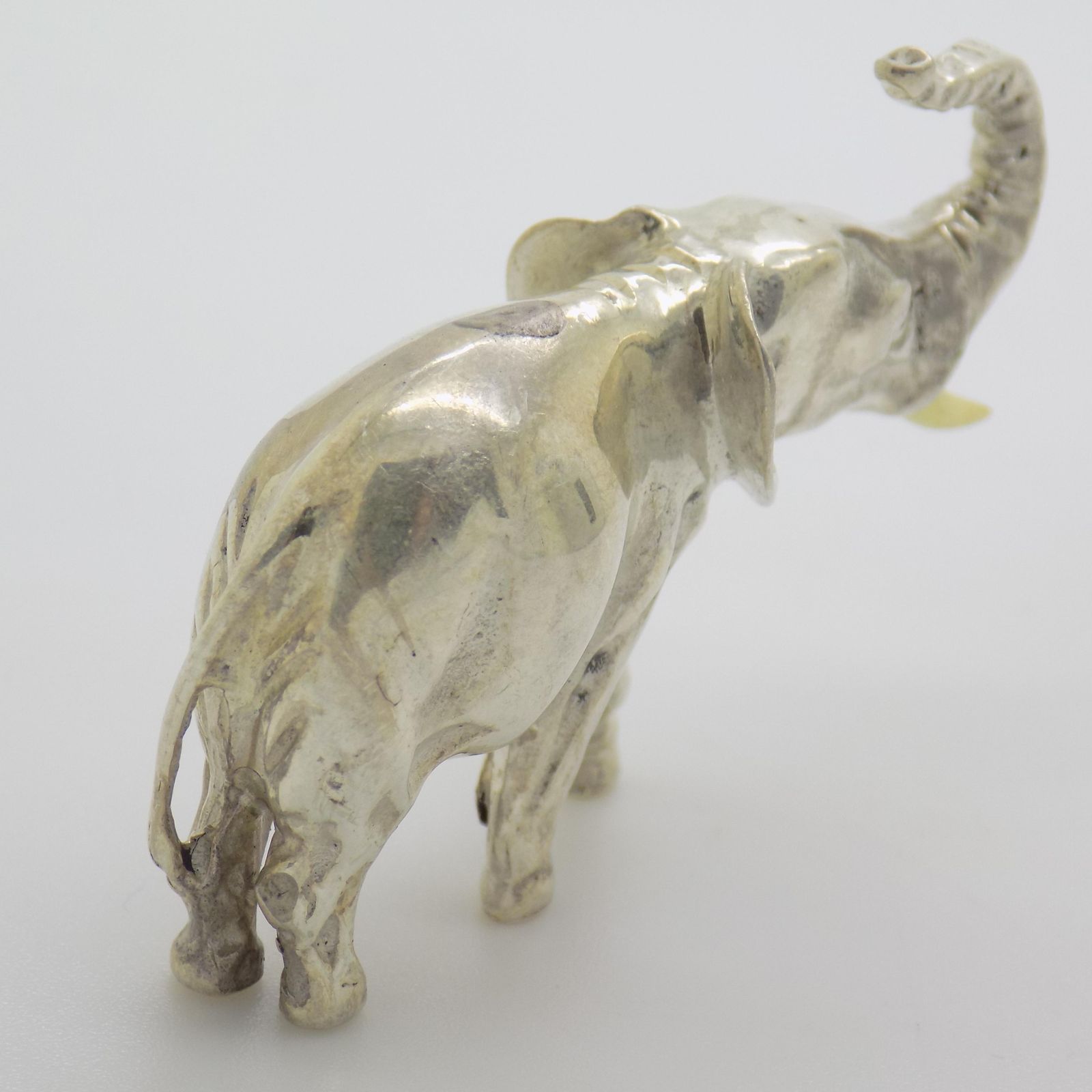 Vintage Italian Handmade Genuine Sterling Silver 925 Elephant Figurine, 1960s photo vinterior