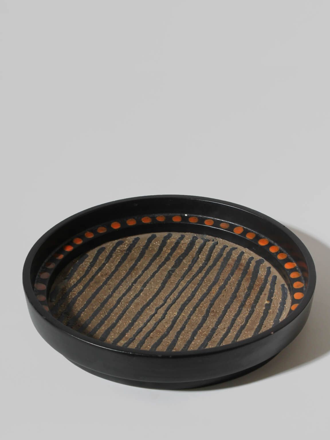 Mari Simmulson Geometric Large Ceramic Bowl, Sweden, 1960s photo for sale