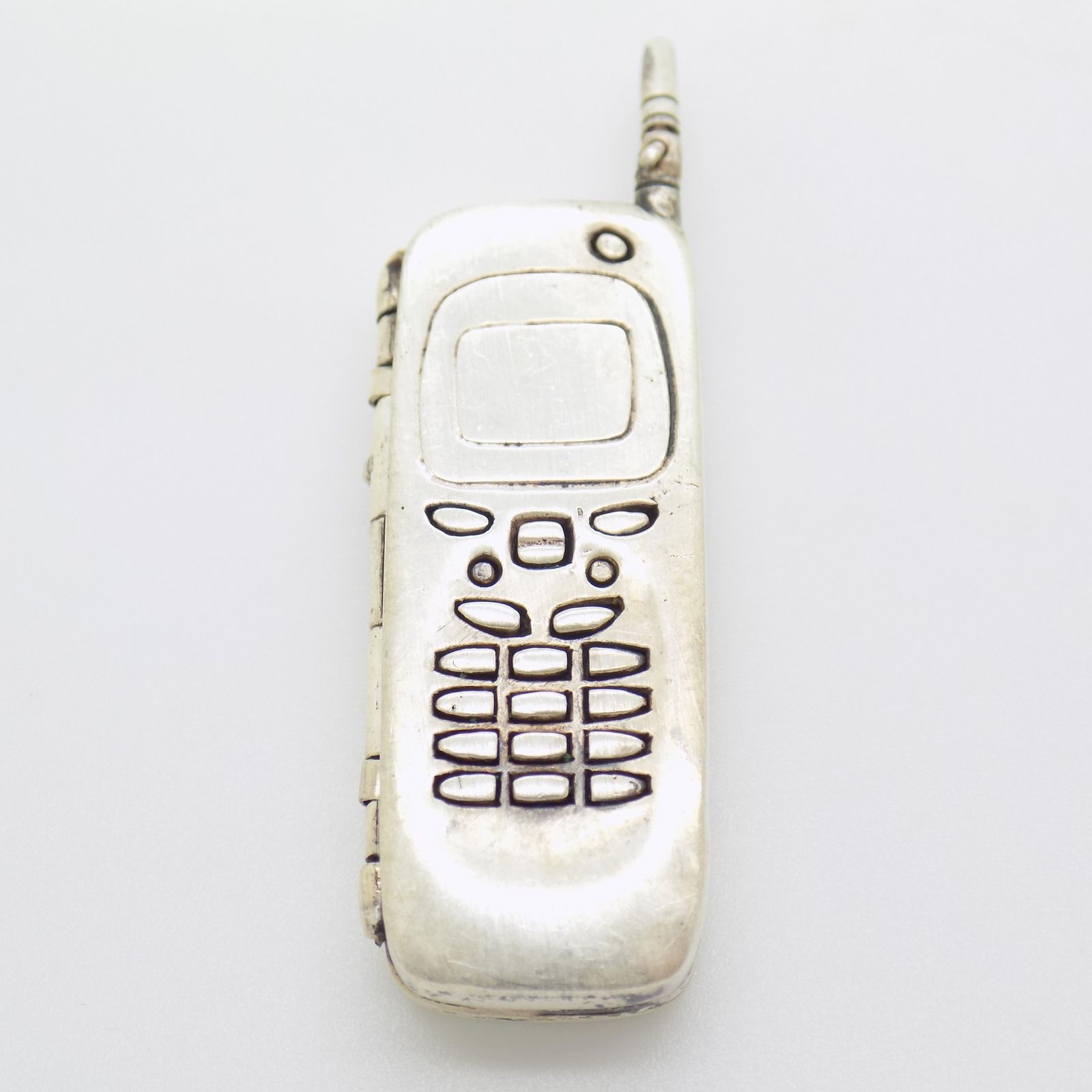 Vintage Italian Handmade Genuine Sterling Silver Nokia 9000 Cellphone Figurine, 1990s photo 304.0