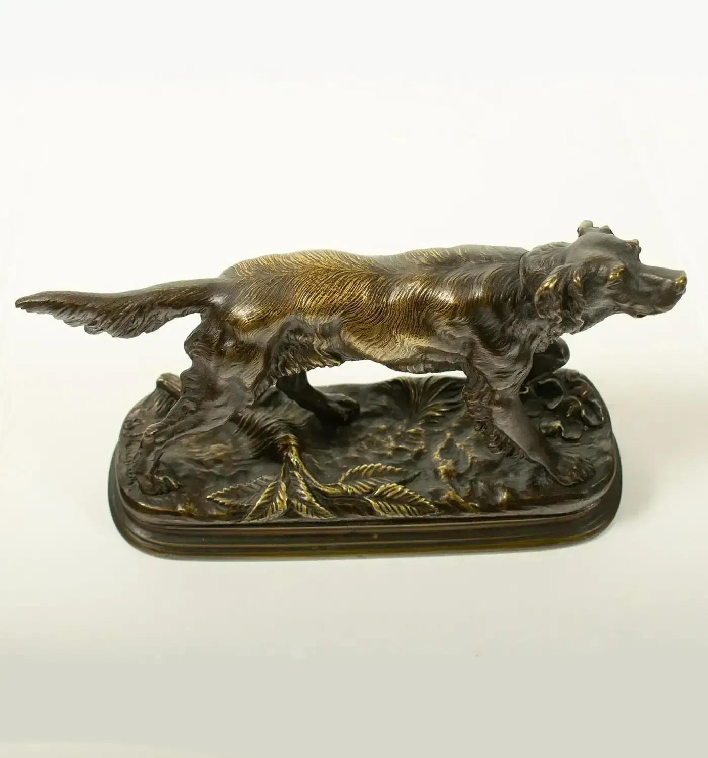 Sculpture en bronze par Jules Moigniez (1835-1894), épagneul de chasse - XIXe siècle photo buy