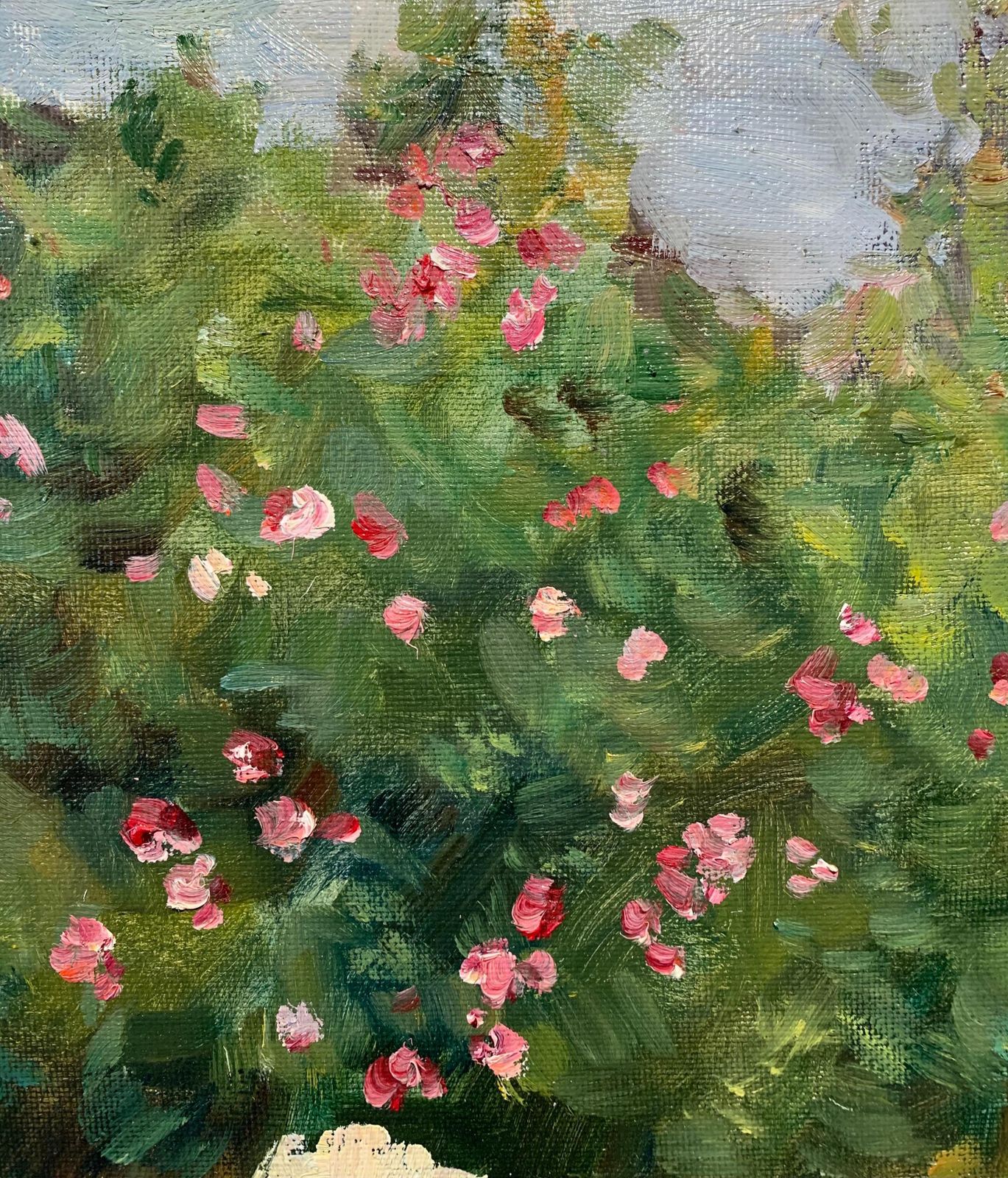 Boris Lavrenko "White Peonies" Oil Cm. 70 X 60 1980 1980