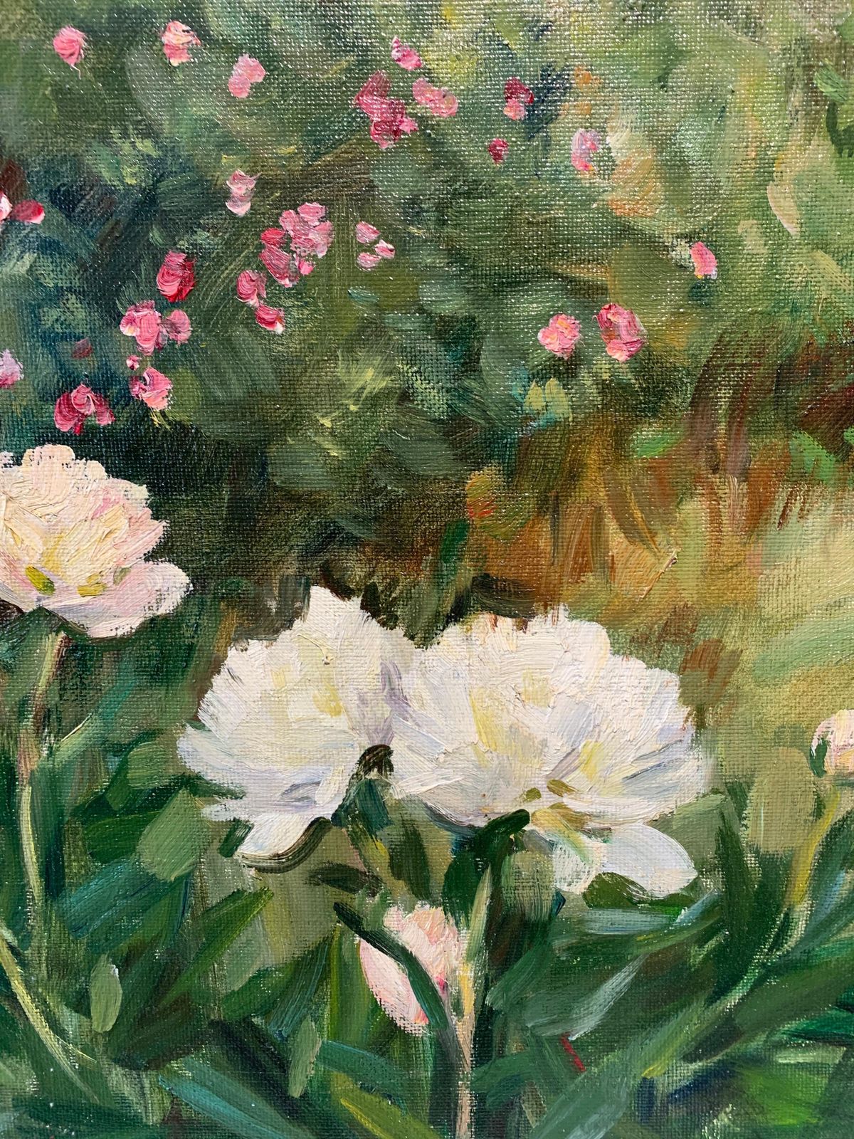 Boris Lavrenko "White Peonies" Oil Cm. 70 X 60 1980 1980 photo 4868.0