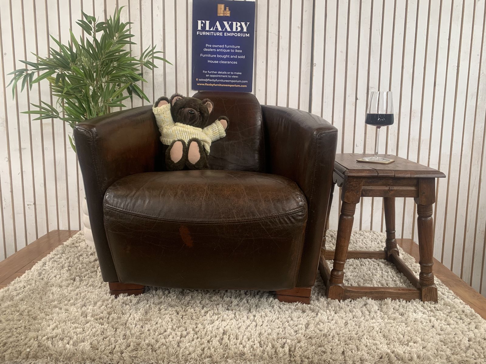 800.0 Timothy Oulton Halo Mars Aviator Rocket Leather Club Armchair Cigar Brown Vintage photo