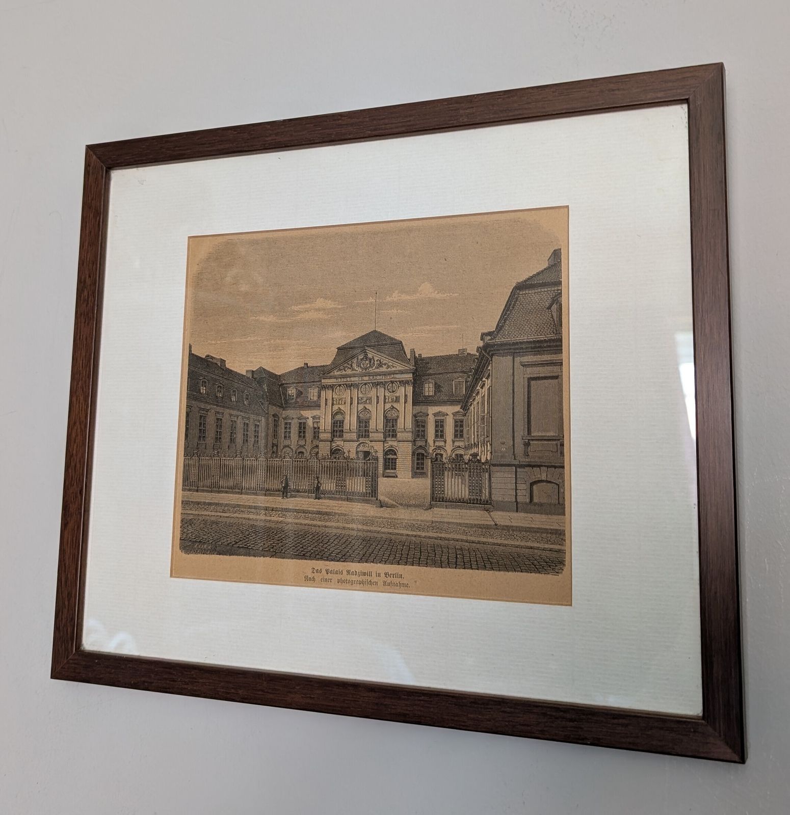 The Radziwill Palace Berlin W. Aarland I Hertedrich 1875 Framed Engraving
