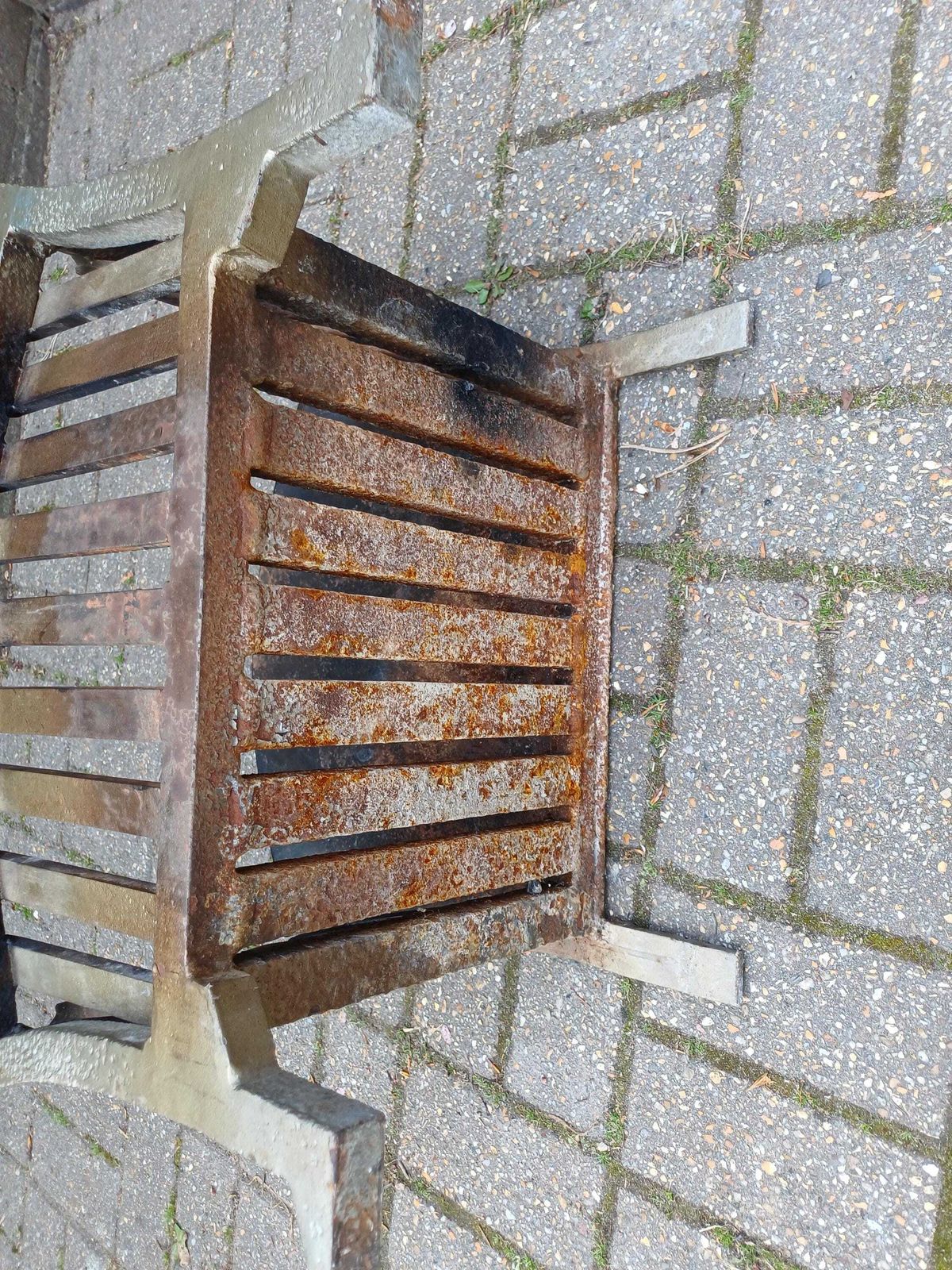 photo buy Art Deco Fireplace Grate 1930s Cast Iron Fire Basket Vintage Hearth Insert Heavy Original Finish Coal Log Basket Free Hand Delivery