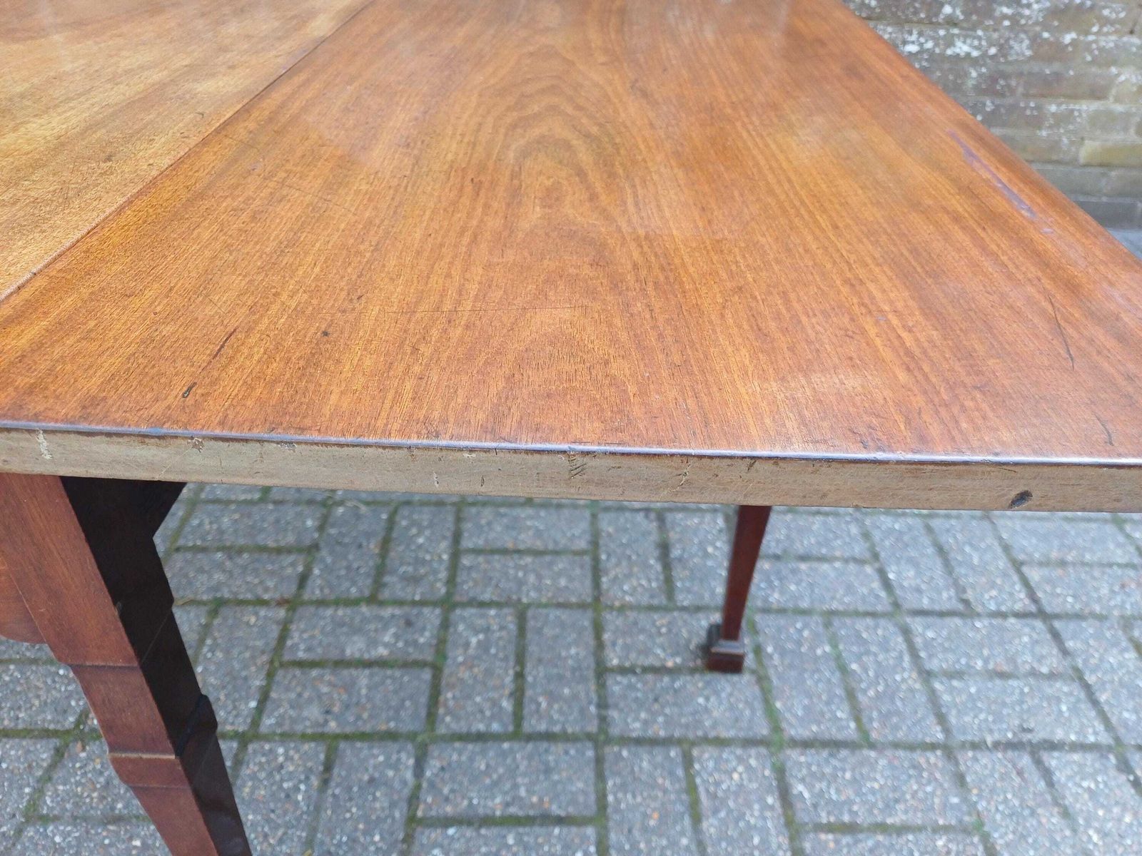 Massive Antique 19th Century Mahogany Gate Leg Dining Table C.1850 Georgian Style Drop Leaf Table Free Hand Delivery photo vinterior