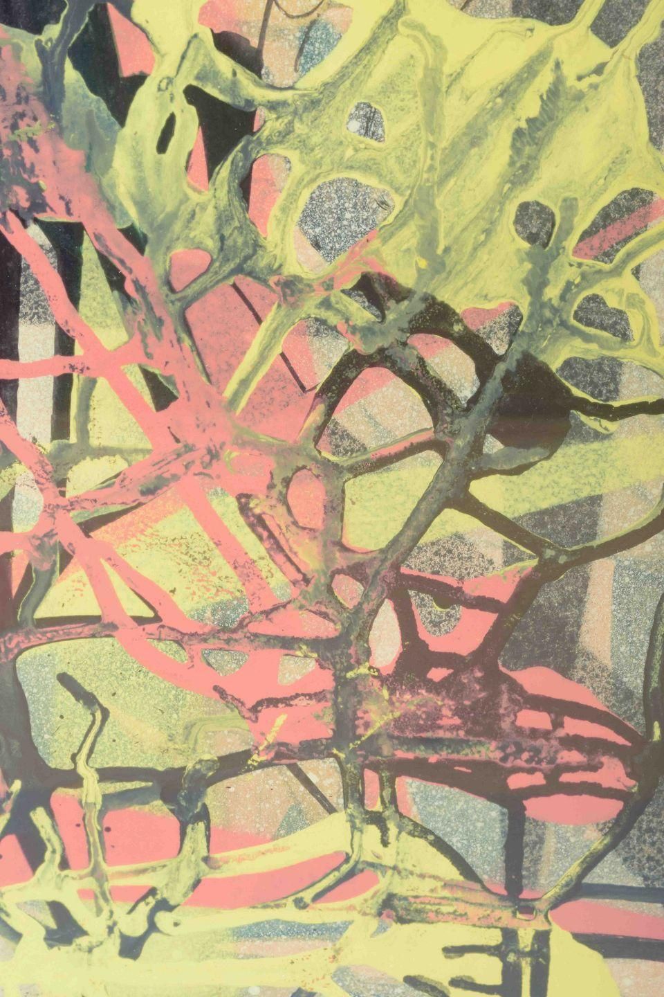 Gunnar Fohlin, Zweeds kunstenaar. Gouache op papier. Dynamisch abstract werk, 1962 photo for sale