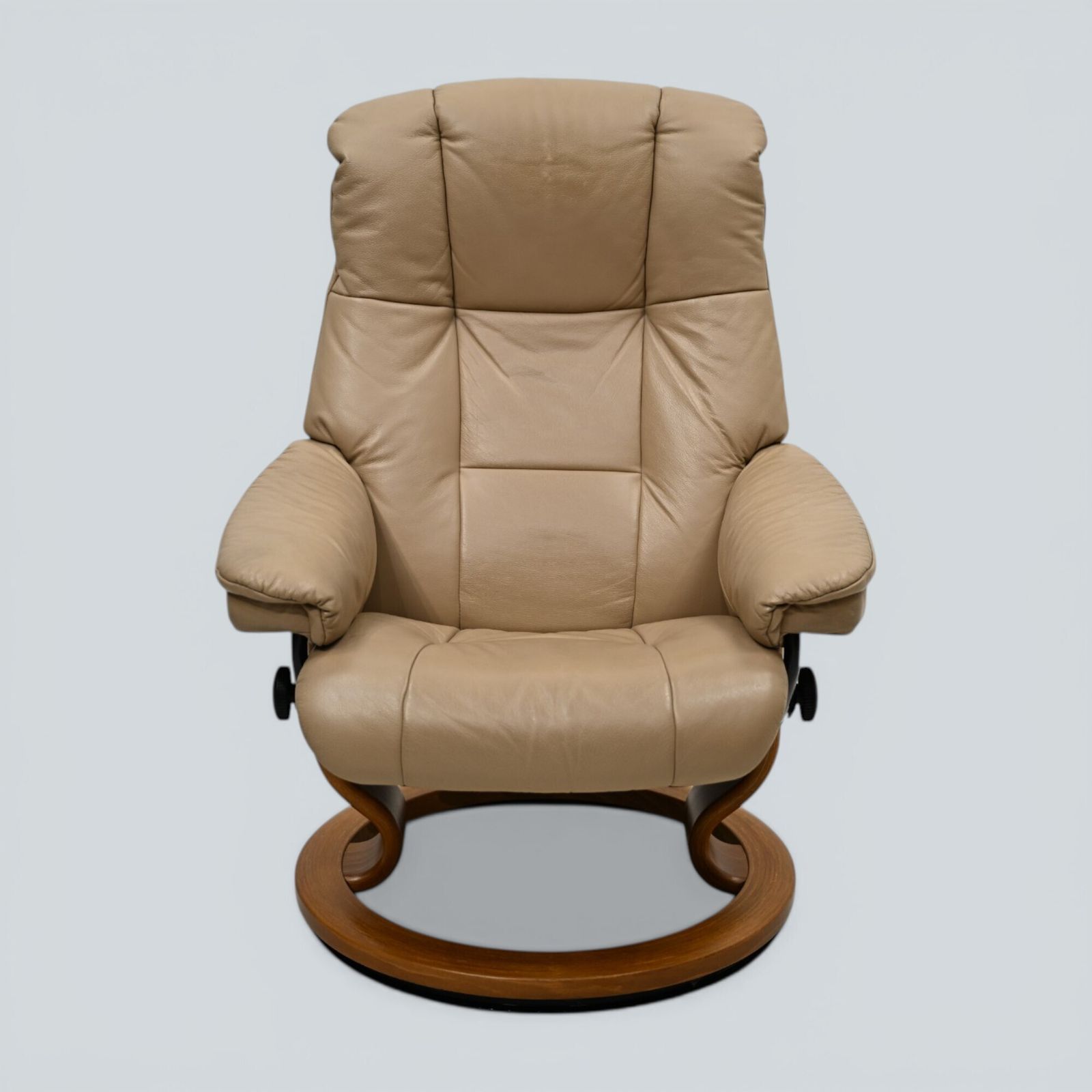 Erkornes Stressless Reclining Armchair Beige Leather Swivel Free Uk Delivery* photo furniture