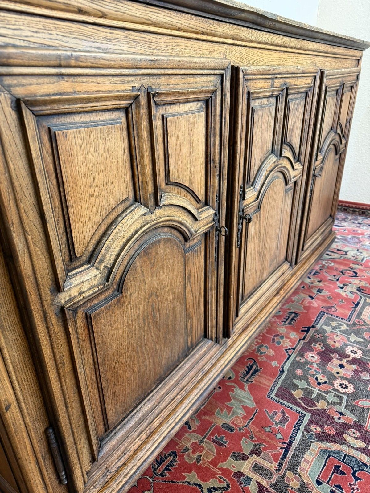 895.0 Qualty Antique French Three Door Dresser/Cupboard Circa 1900 photo