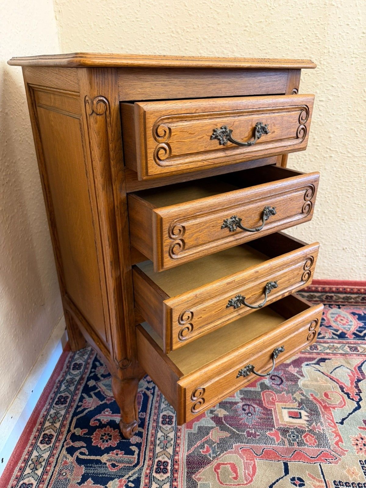 Neat Size French Chest Of Four Drawers Circa 1950 photo buy