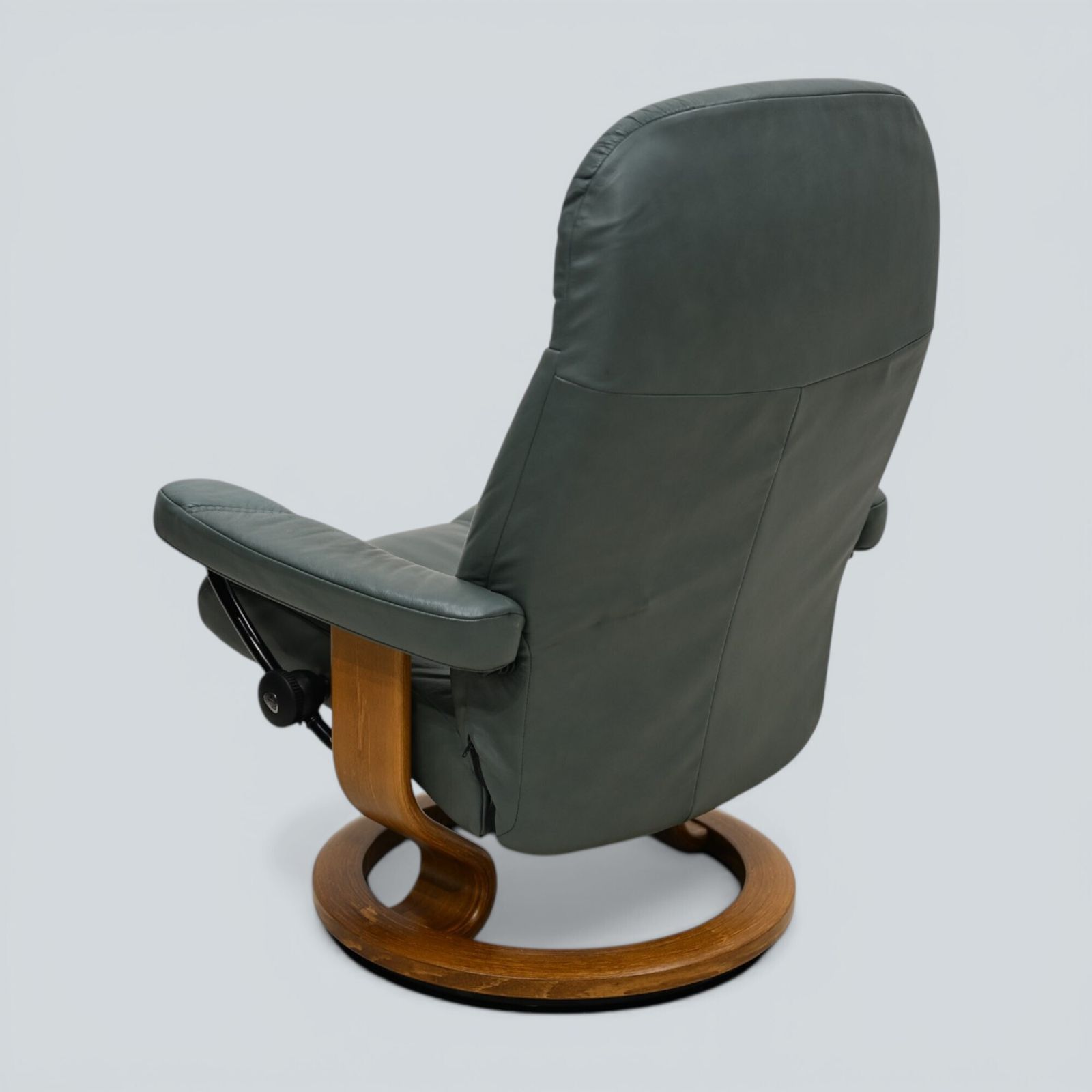 Erkornes Stressless Reclining Armchair Green Leather Swivel Free Uk Delivery photo Furniture
