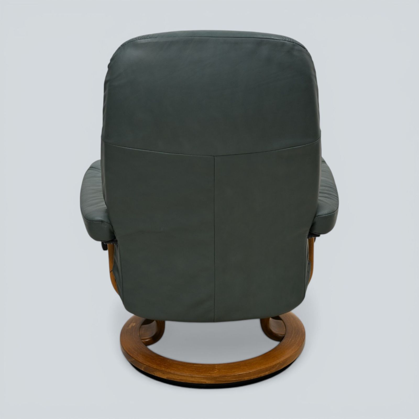 Erkornes Stressless Reclining Armchair Green Leather Swivel Free Uk Delivery photo 387.0