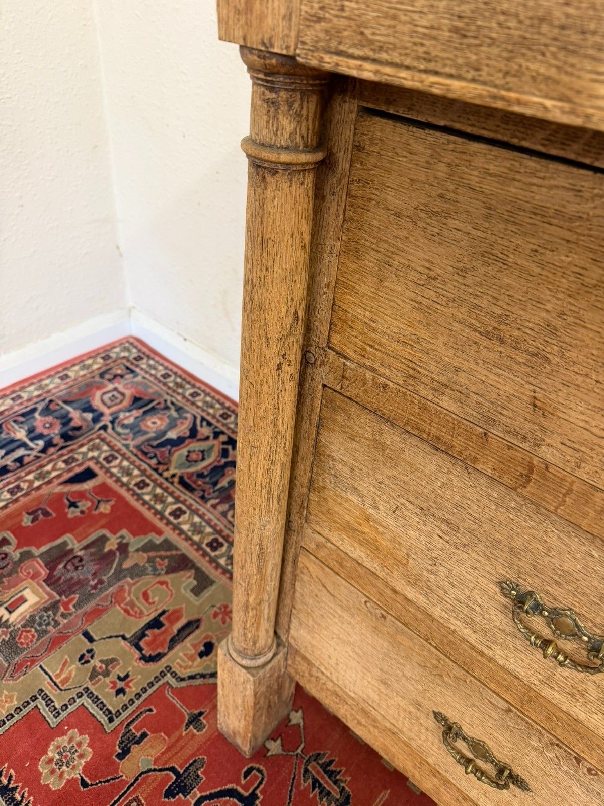 895.0 French Raw Oak Napoleonic Commode/Chest Of Drawers Circa 1830 photo
