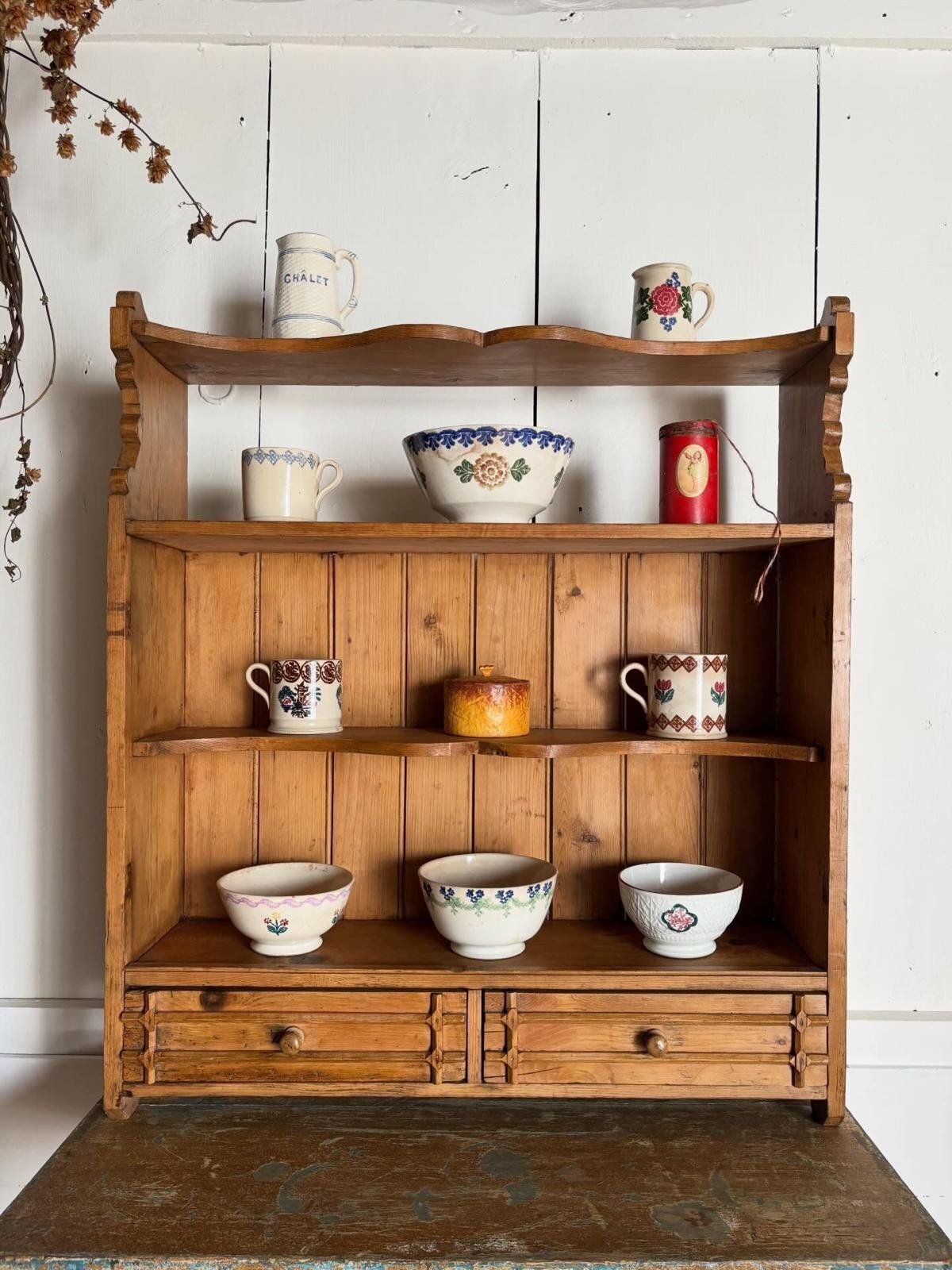 Nineteenth Century Hand Carved Hanging Shelves