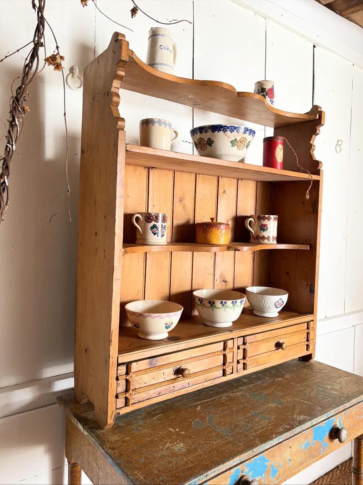 Nineteenth Century Hand Carved Hanging Shelves photo for sale