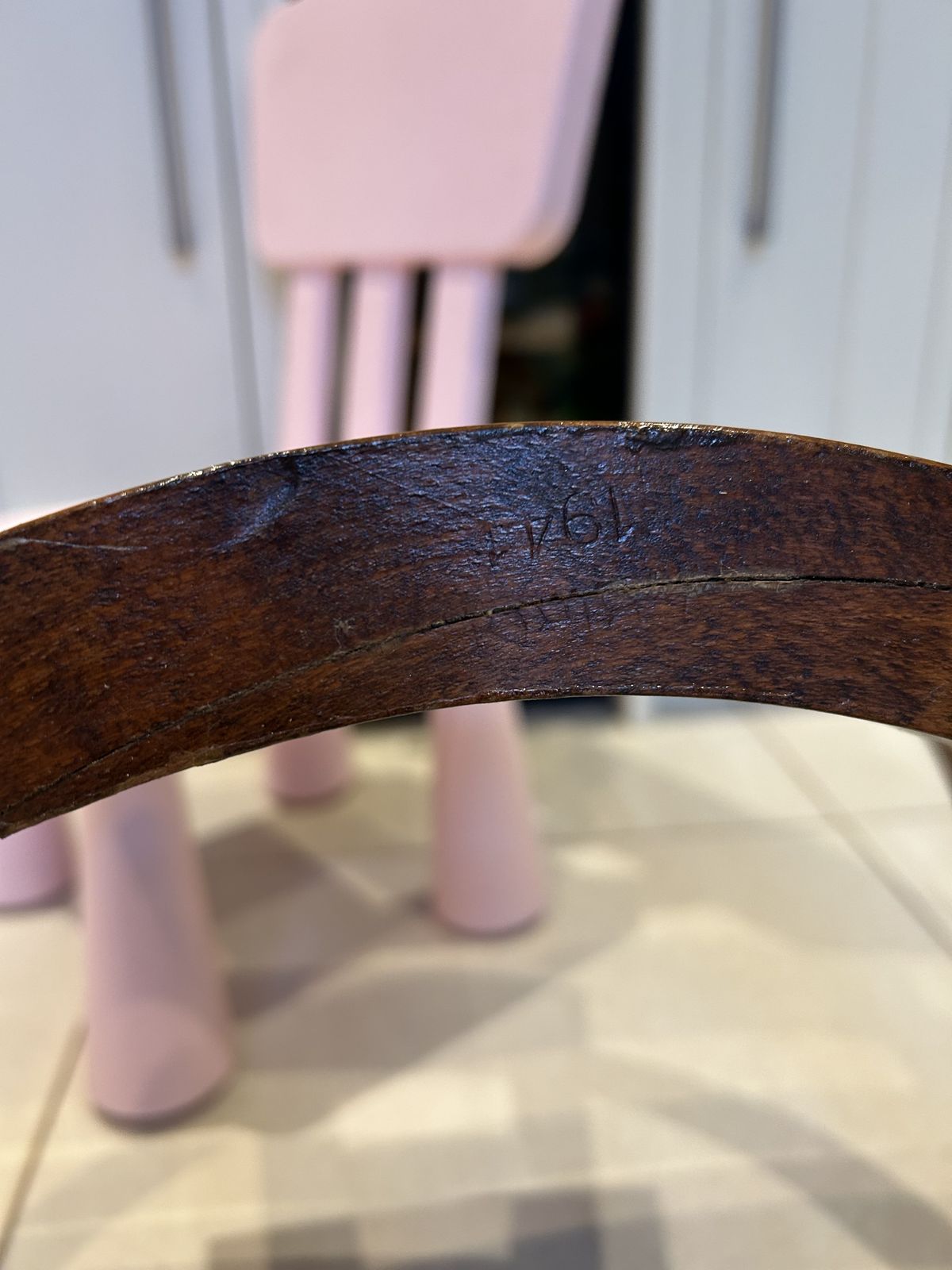 Two Bentwood Chairs Stamped W Birch 1941 photo for sale