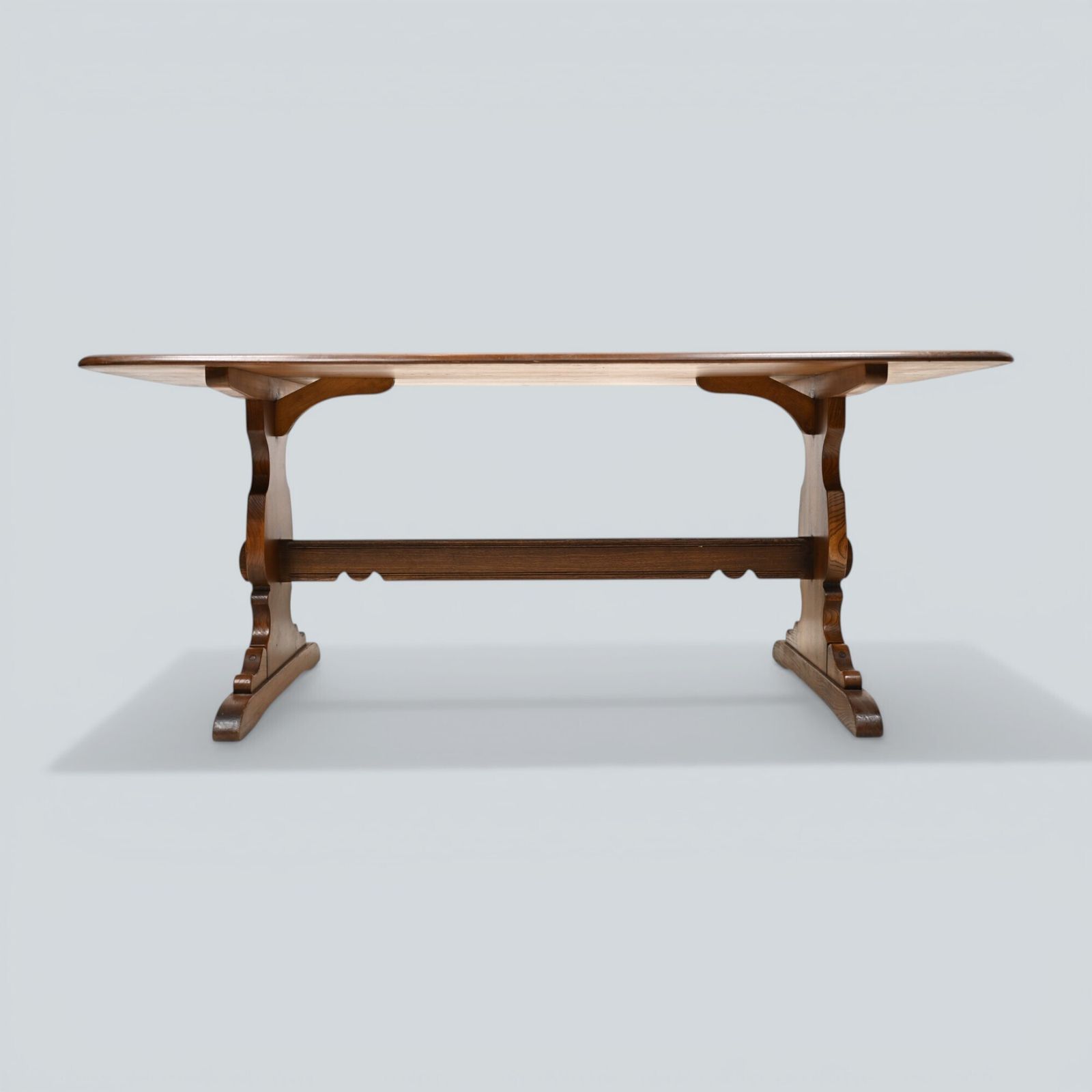 467.0 Ercol Refectory Dining Table Plank Top Model 419 In Golden Dawn Free Uk Delivery photo