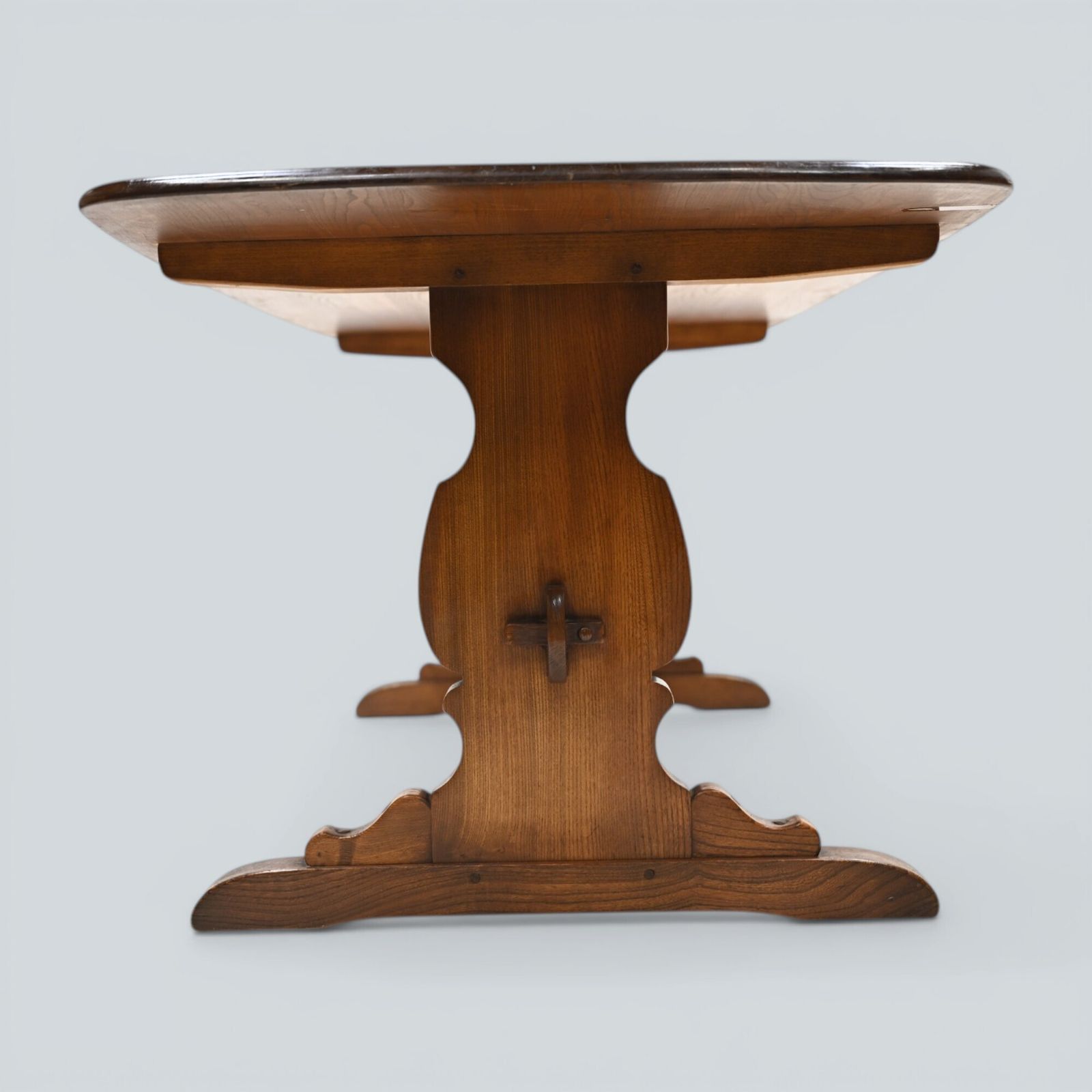 photo vinterior Ercol Refectory Dining Table Plank Top Model 419 In Golden Dawn Free Uk Delivery