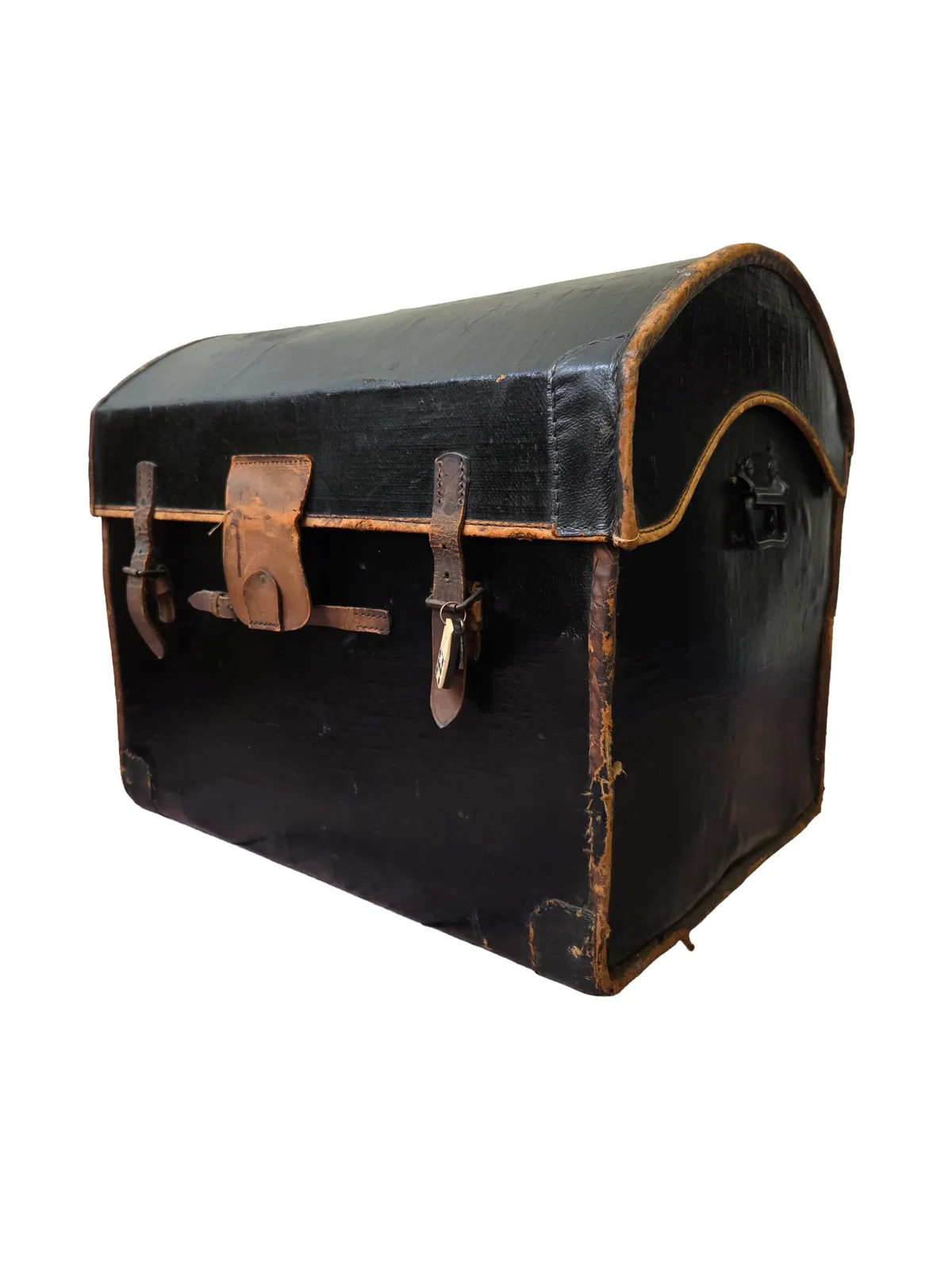 Late Victorian Dome Top Steamer Trunk   Travel Chest   J. Simpson, Carlisle photo Furniture
