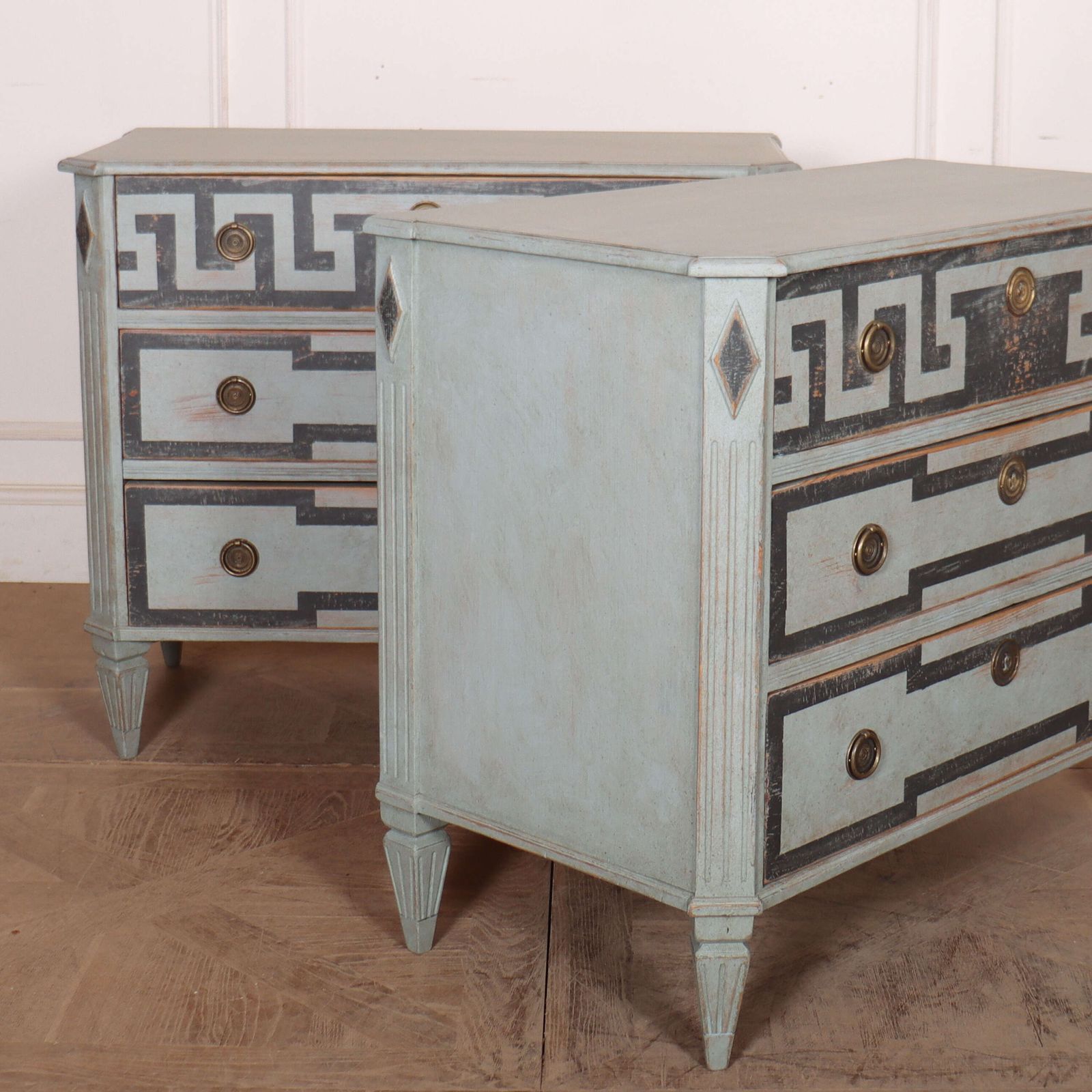 Pair Of Swedish Painted Commodes photo buy