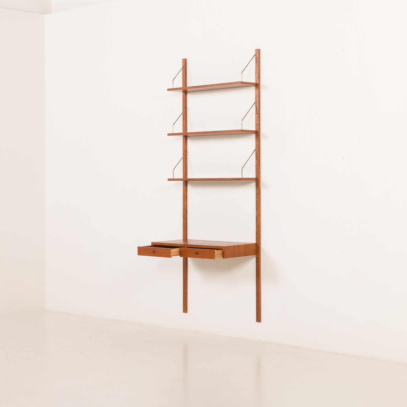 Danish Teak Shelving Unt With A Desk In The Style Of Poul Cadovius, 1960s photo Furniture