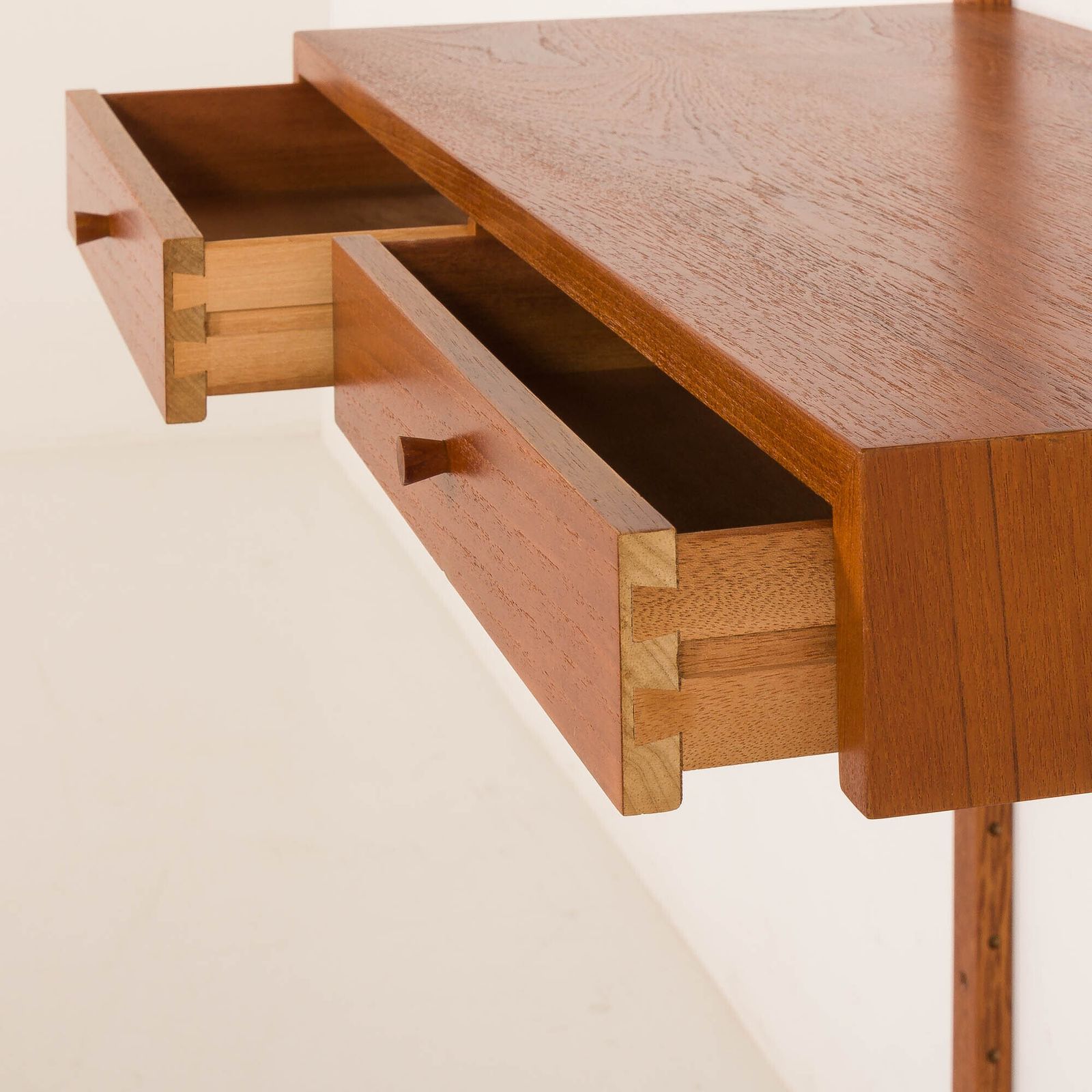 Danish Teak Shelving Unt With A Desk In The Style Of Poul Cadovius, 1960s photo vintage