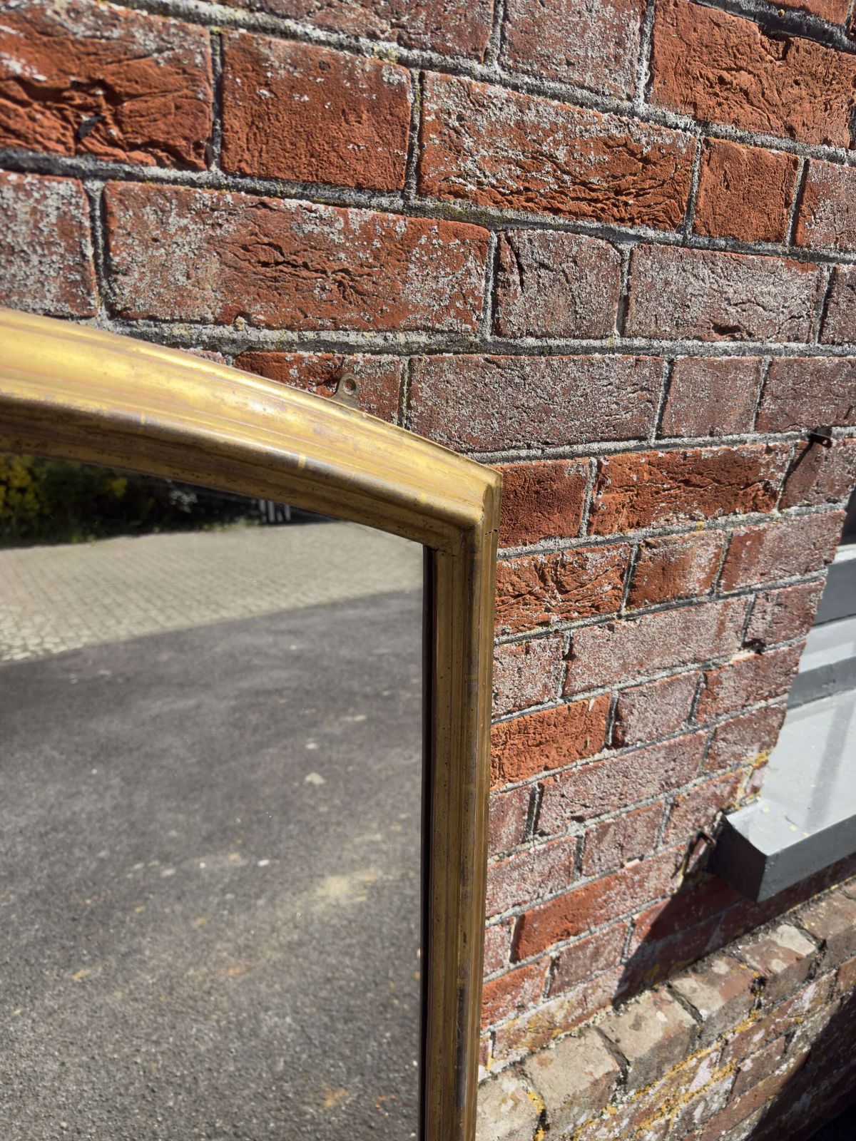 A Superb Large Antique English 19th C Shaped Top Gilt Overmantle Mirror. photo furniture