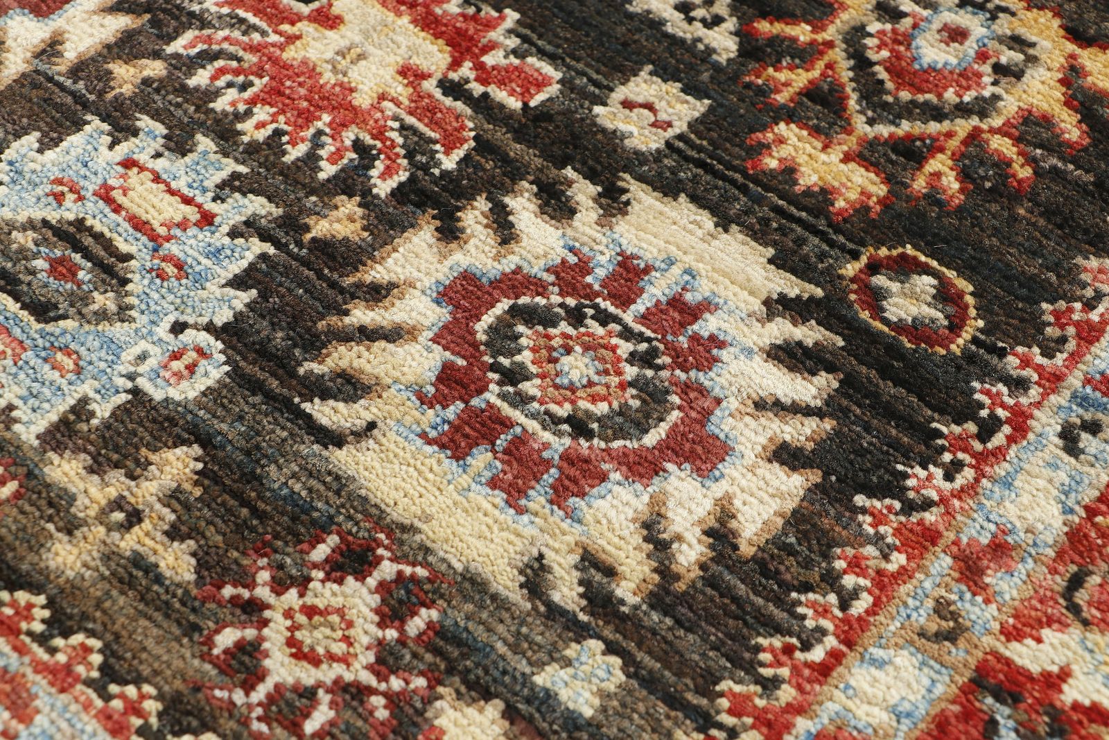 Charcoal Oushak Turkish Anatolian Handmade Rug – Elegant Home Accent photo Textiles