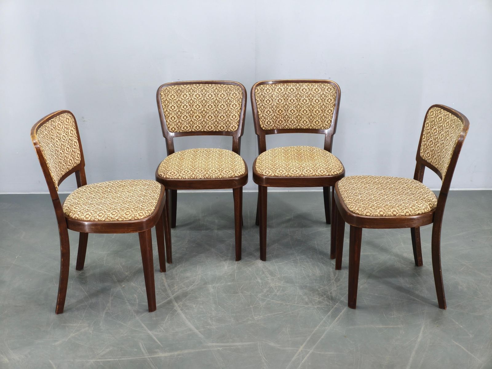 Set Of Four Dining Chairs Produced By Thonet In Czechoslovakia During The 1940s. photo for sale