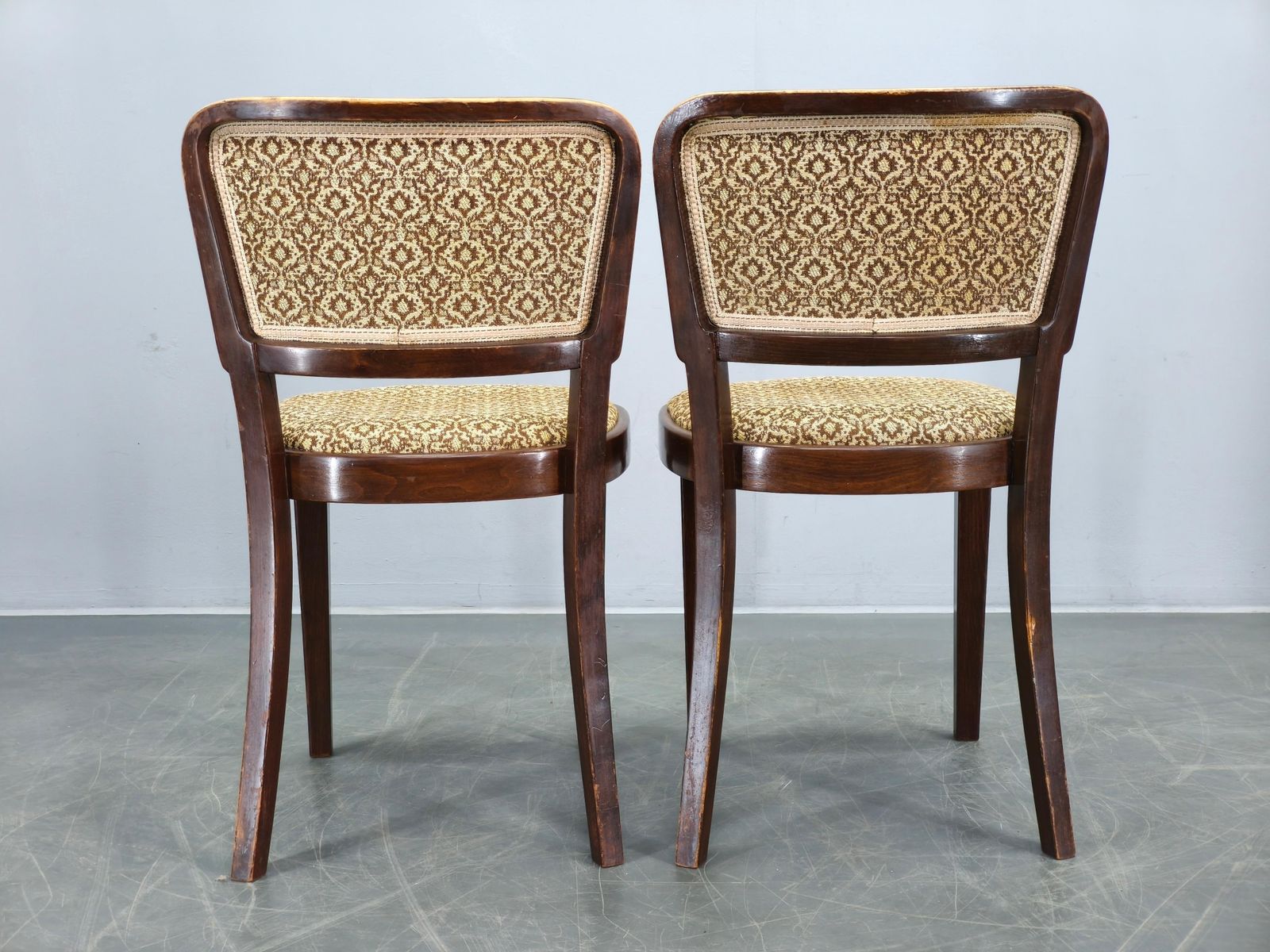 Set Of Four Dining Chairs Produced By Thonet In Czechoslovakia During The 1940s. photo vintage