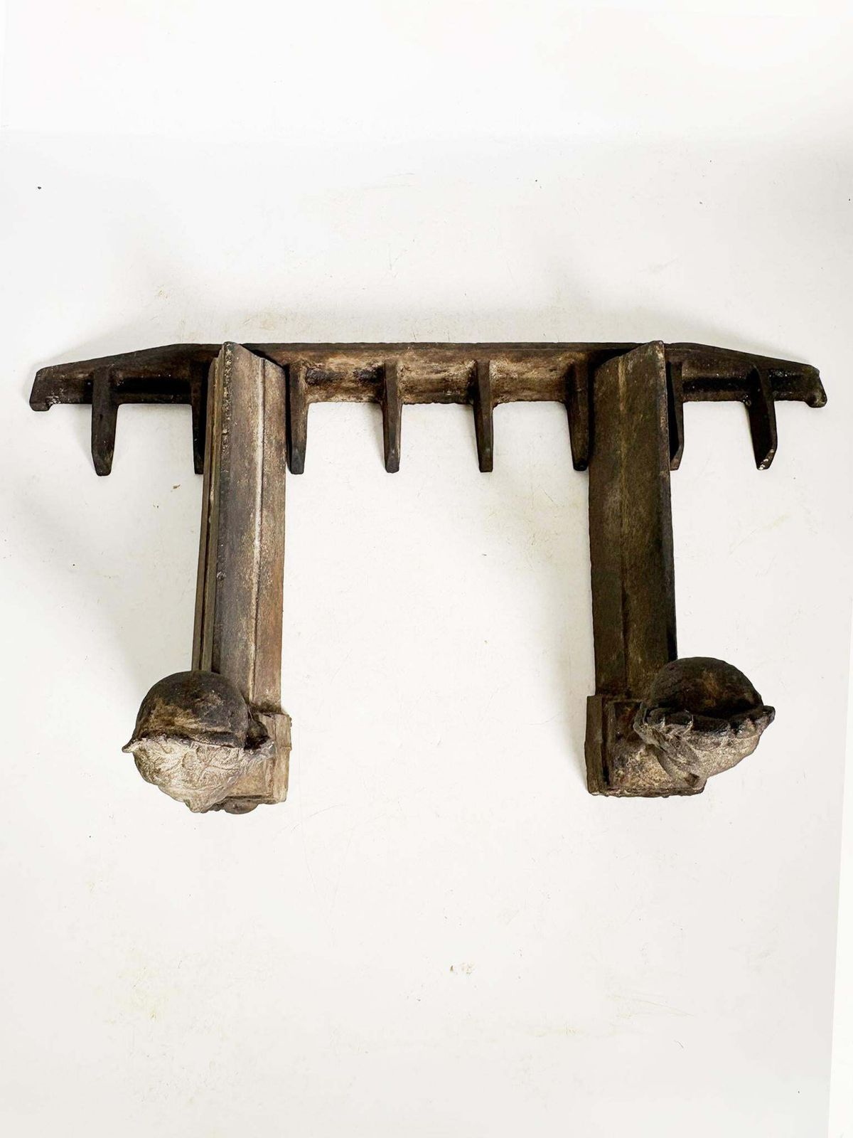 Pair Of Andirons With Women's Heads, France, 1960. photo vinterior