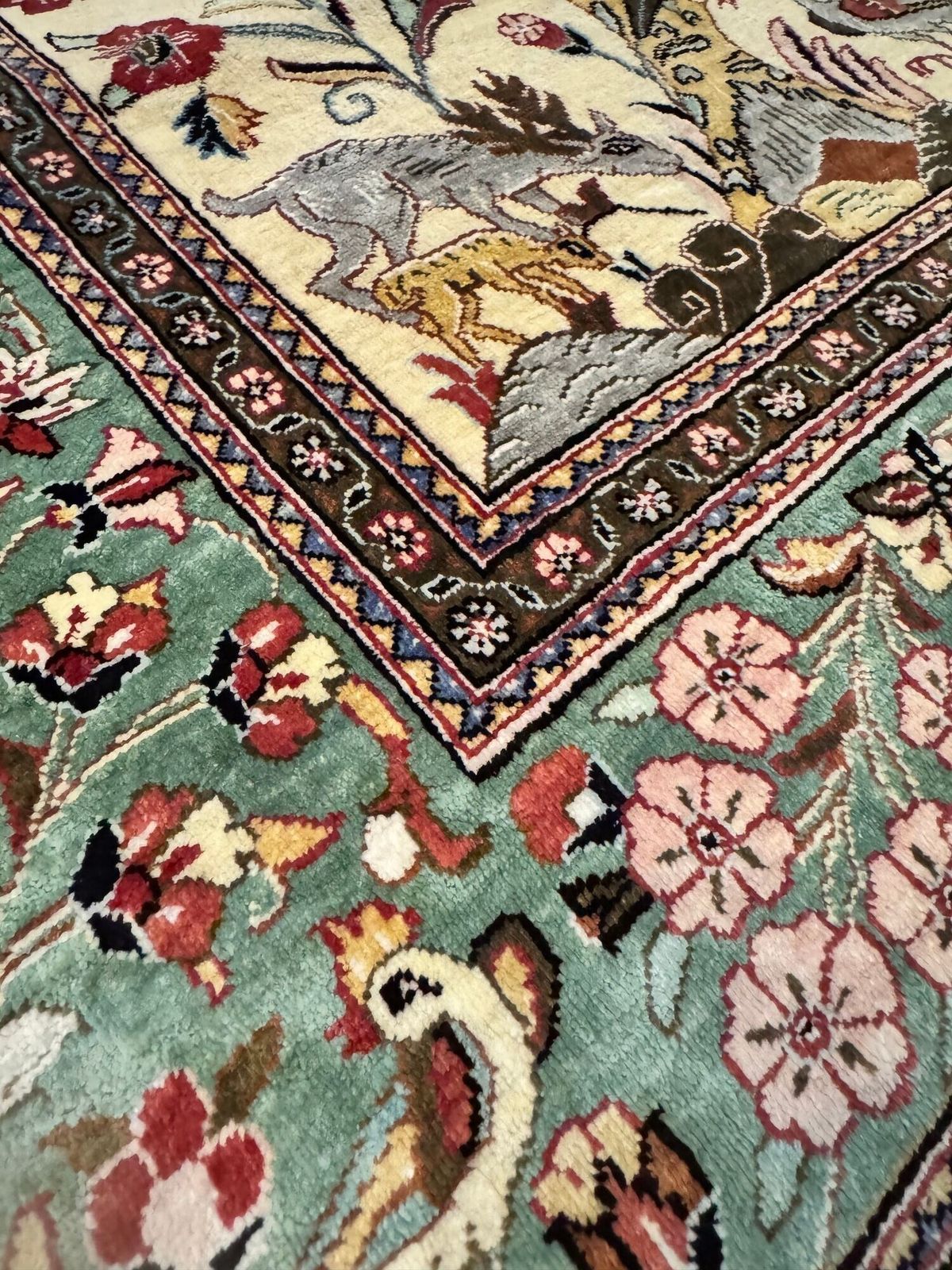 photo for sale Vintage Silk Qum Rug 1.50m X 1.02m
