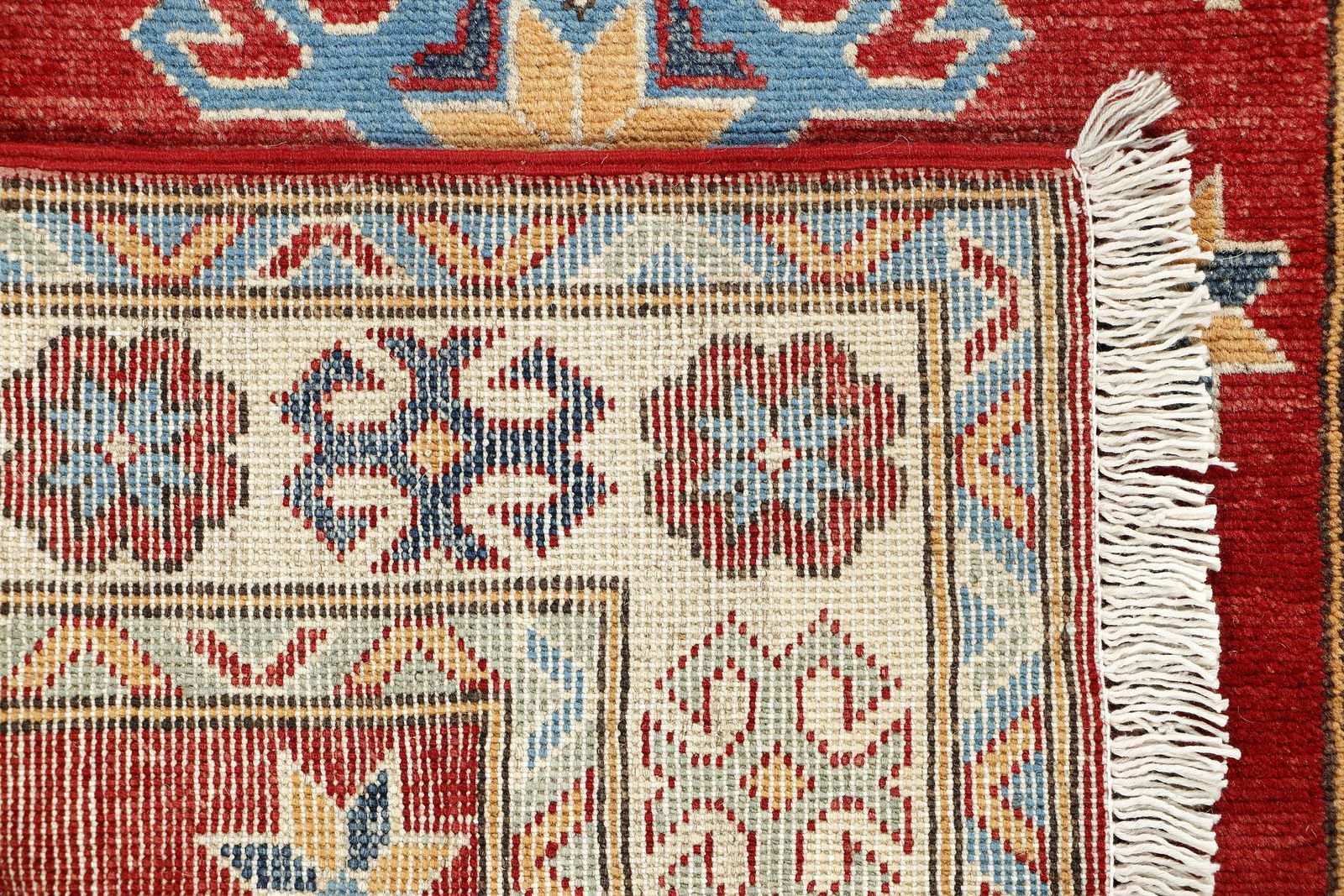 3x10 Red Kazak Handmade Caucasian Runner Rug photo vinterior