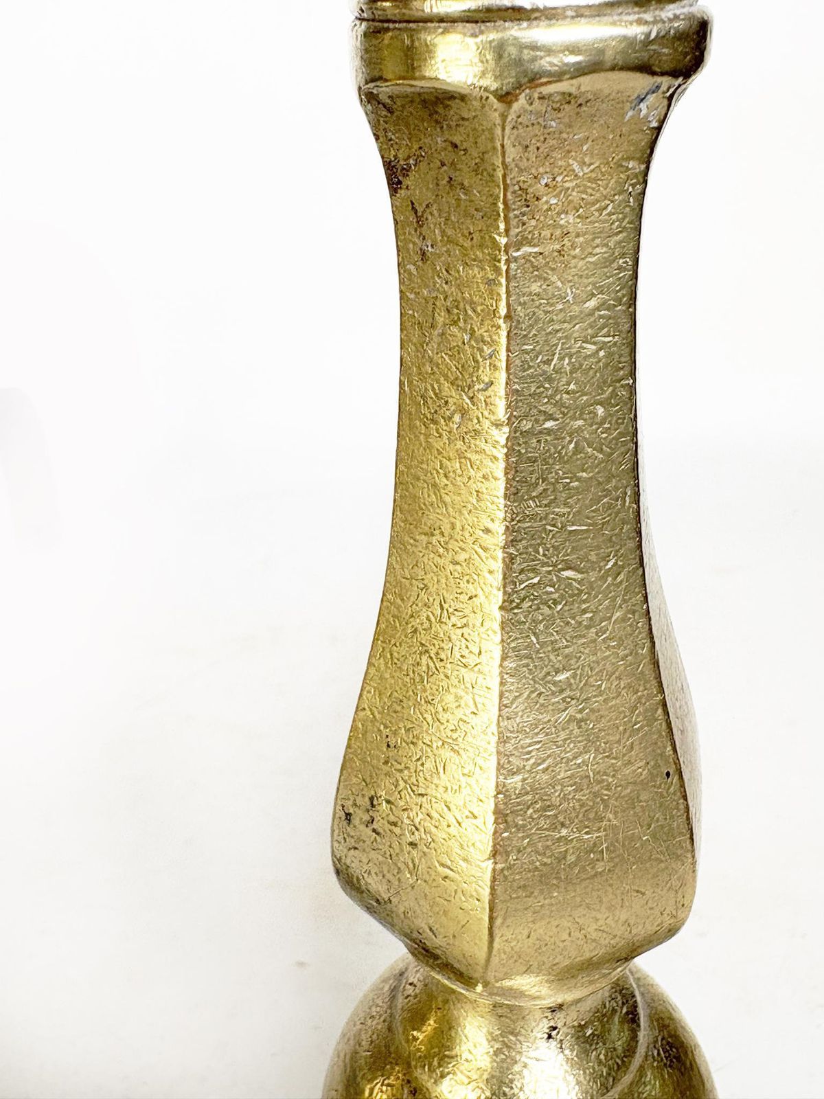Home Fixtures Pair Of Andirons With Brass Finials, France, 1930. photo