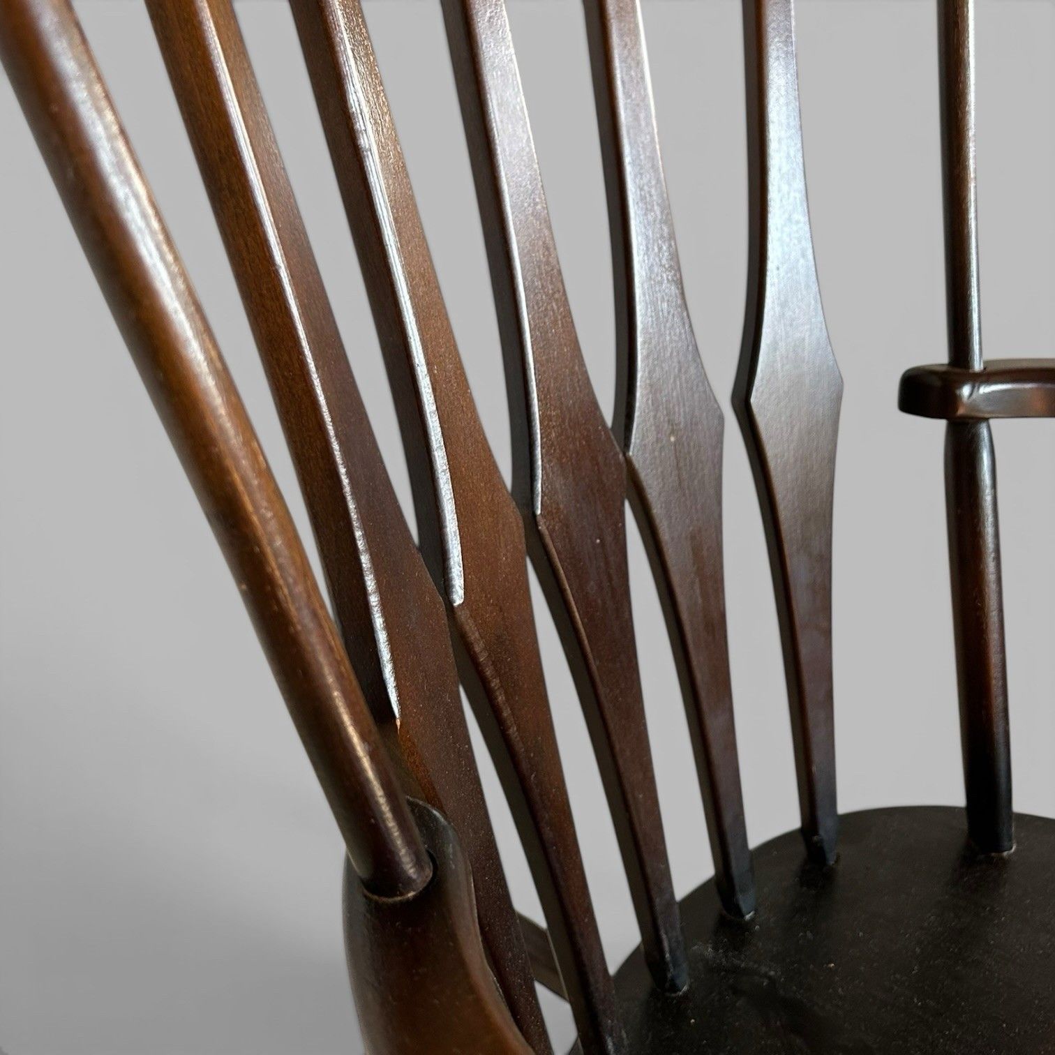 Mid Century Wooden Rocking Chair With Spindle Back photo buy