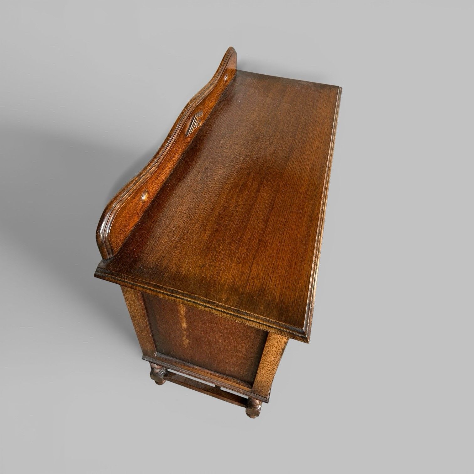 Ed Wardian Oak Three Drawer Chest On Barley Twist Legs photo 295.0