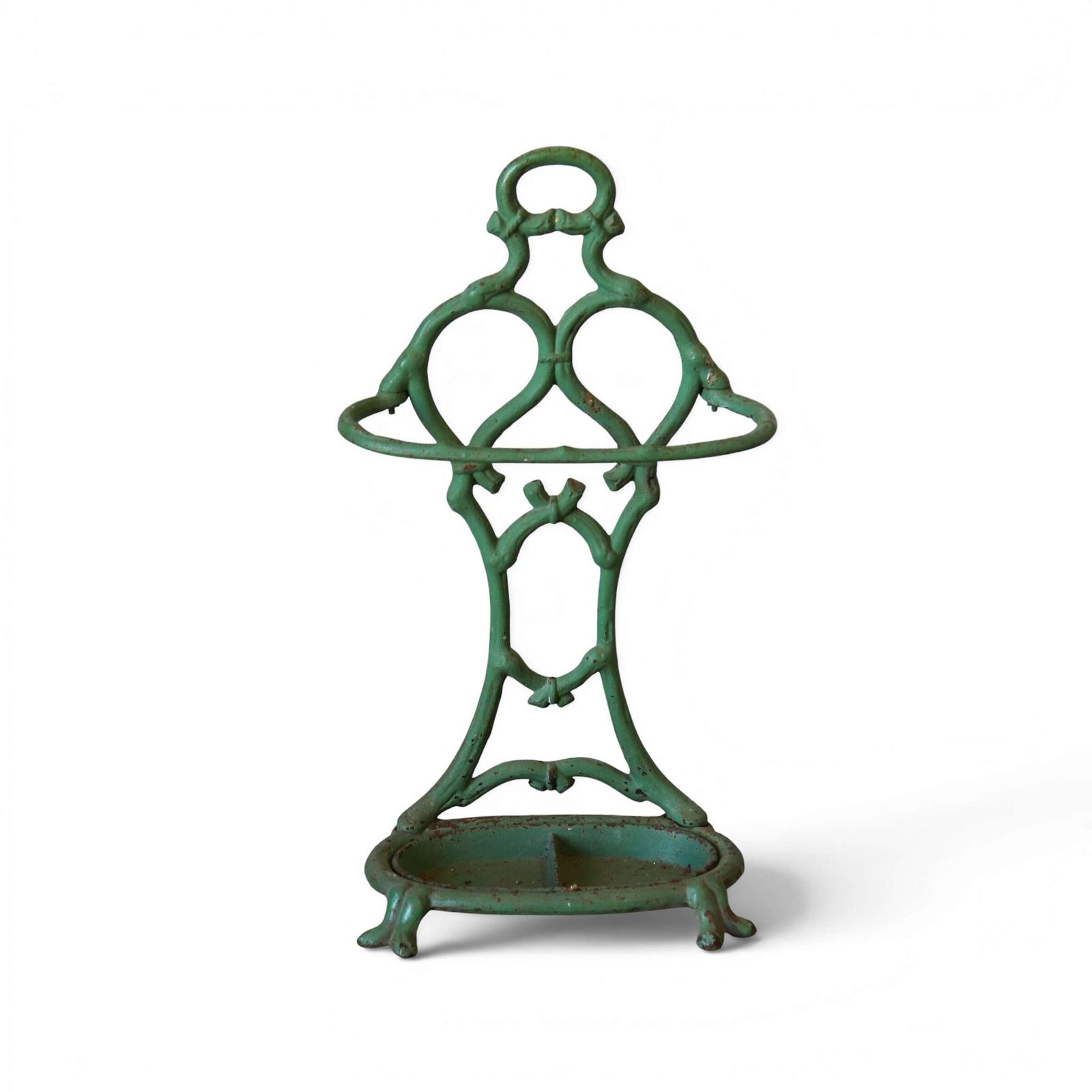 French Art Nouveau Cast Iron Umbrella/Stick Stand Faux Bois Bamboo Design, C.1900